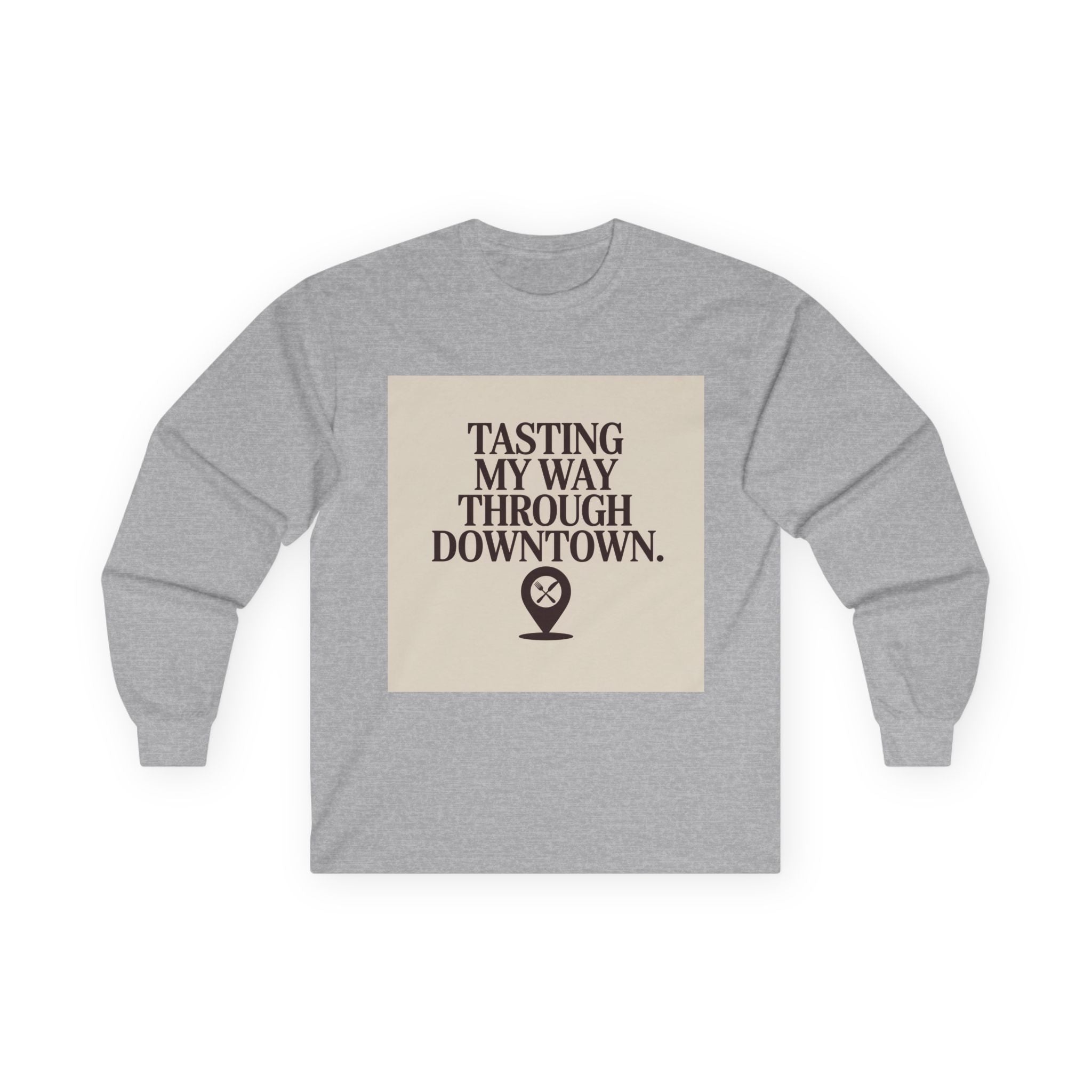 Downtown Culinary Unisex Long Sleeve Tee - Tasting My Way Through Downtown
