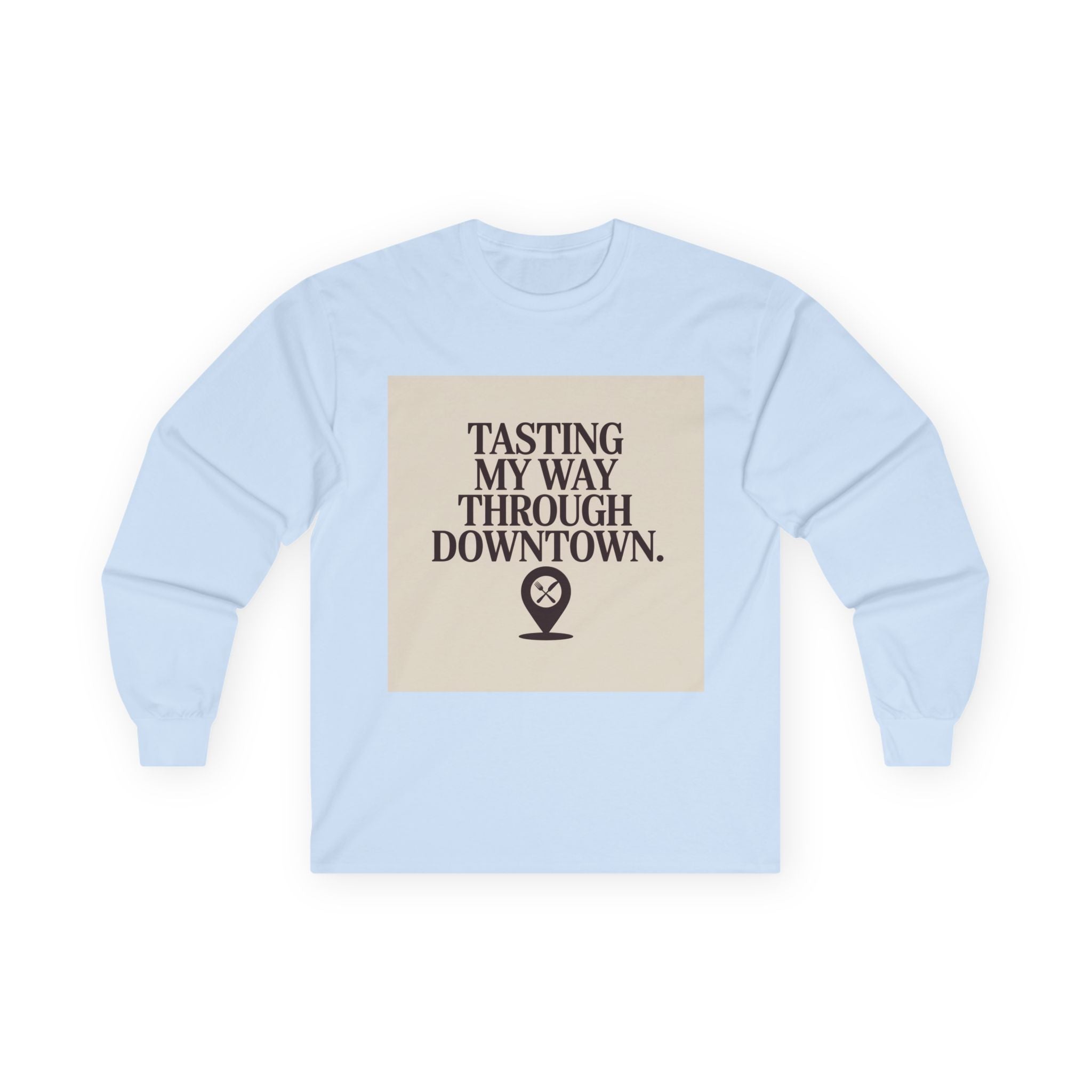 Downtown Culinary Unisex Long Sleeve Tee - Tasting My Way Through Downtown
