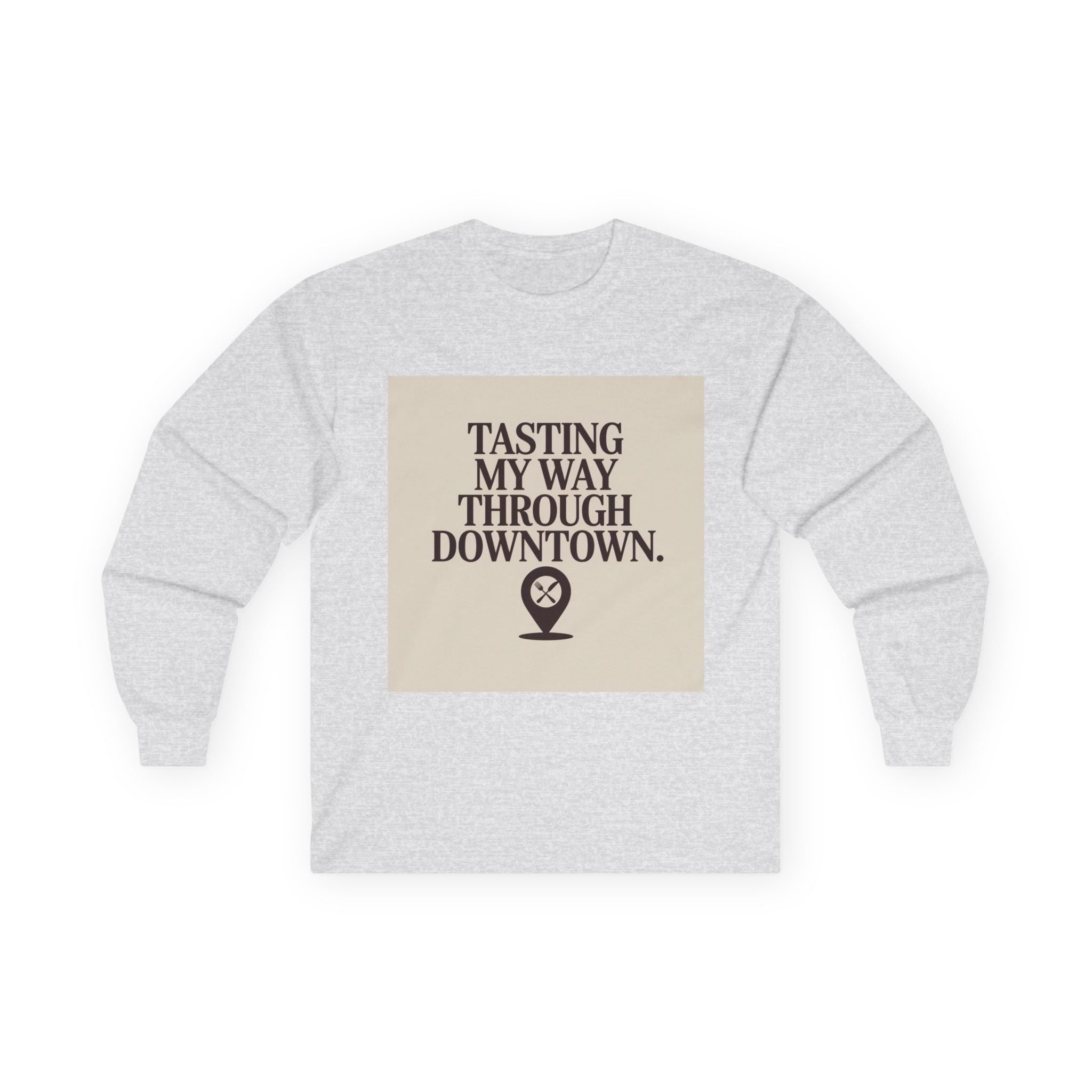 Downtown Culinary Unisex Long Sleeve Tee - Tasting My Way Through Downtown