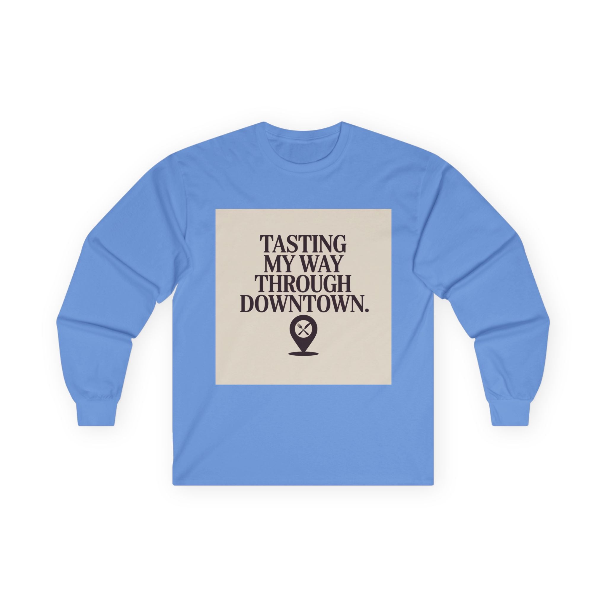 Downtown Culinary Unisex Long Sleeve Tee - Tasting My Way Through Downtown