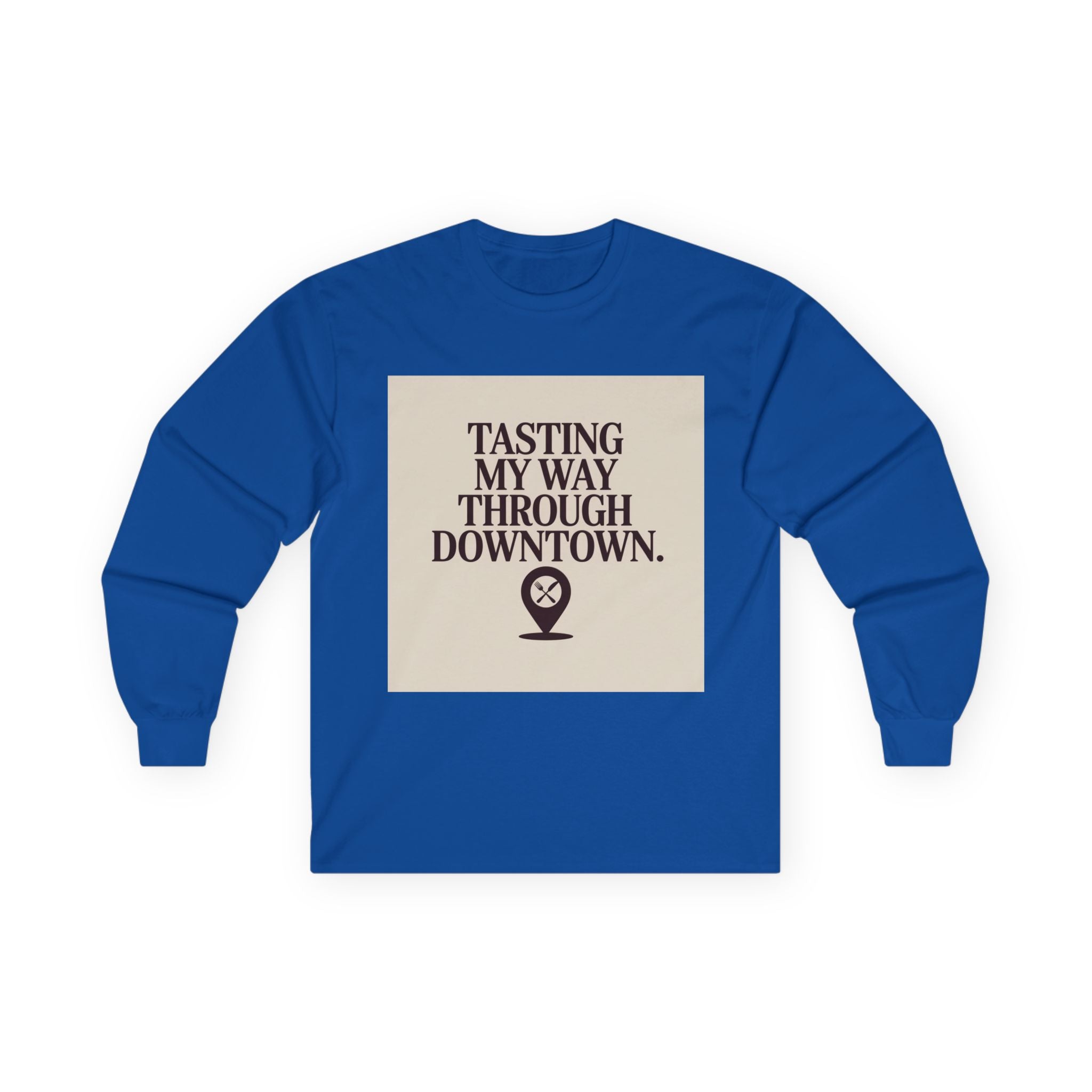 Downtown Culinary Unisex Long Sleeve Tee - Tasting My Way Through Downtown