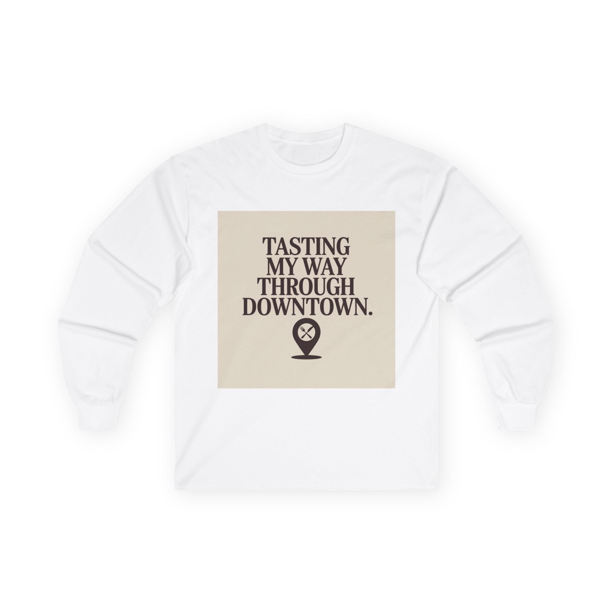 Downtown Culinary Unisex Long Sleeve Tee - Tasting My Way Through Downtown