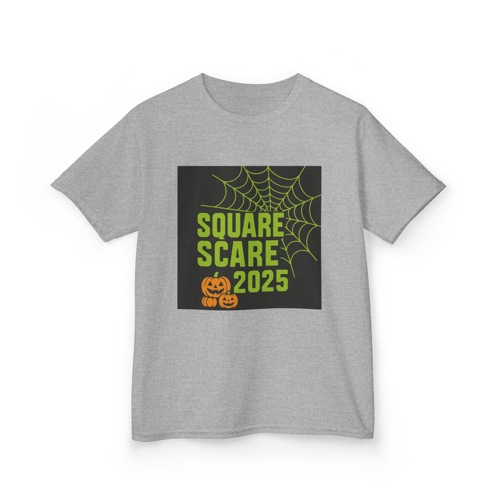 Kids Halloween Tee, Square Scare 2025, Spooky Shirt for Children, Halloween Costume T-Shirt, Festive Kids Apparel