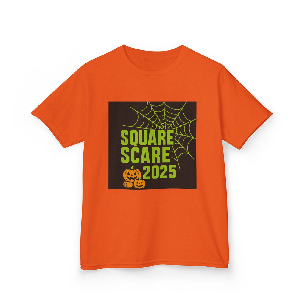 Kids Halloween Tee, Square Scare 2025, Spooky Shirt for Children, Halloween Costume T-Shirt, Festive Kids Apparel