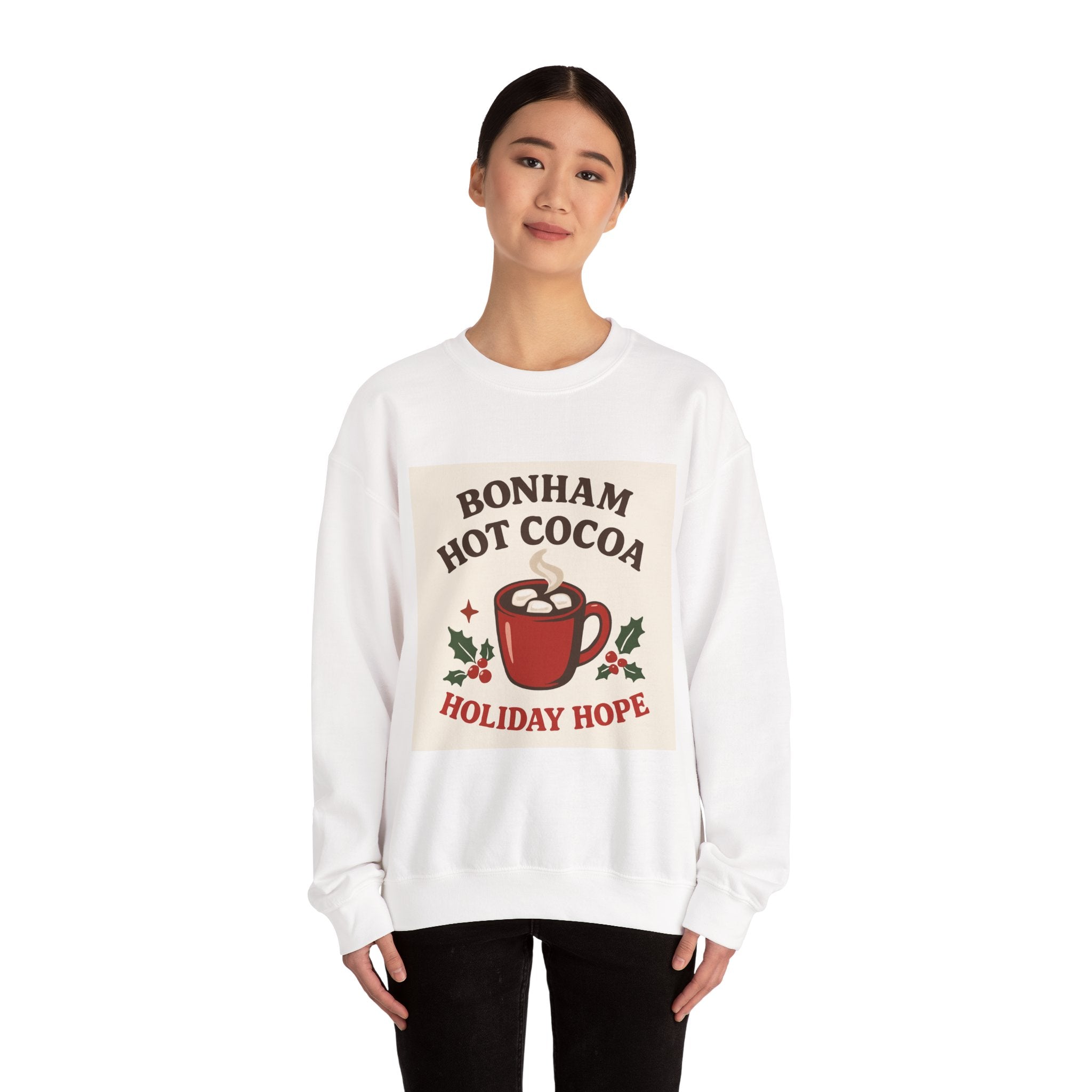 Hot Cocoa Crewneck Sweatshirt - Cozy Holiday Vibes