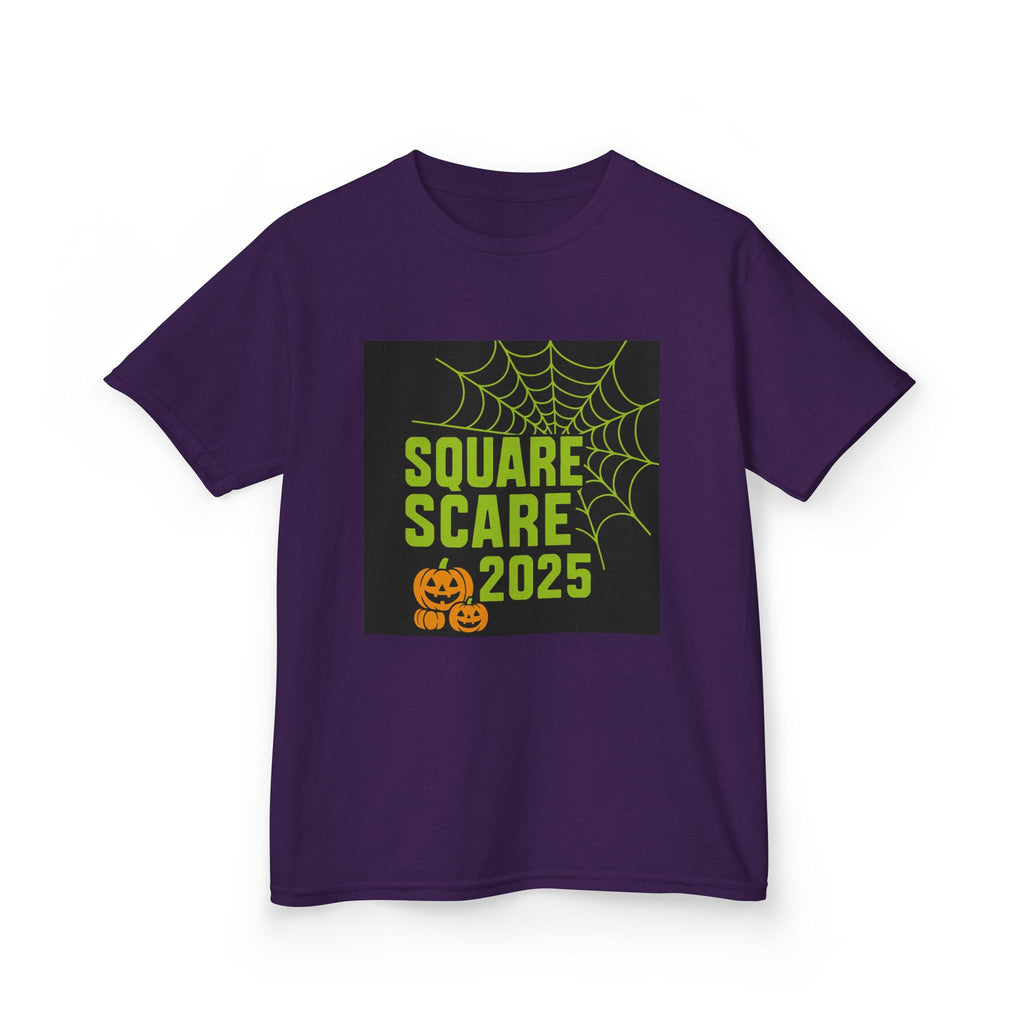 Kids Halloween Tee, Square Scare 2025, Spooky Shirt for Children, Halloween Costume T-Shirt, Festive Kids Apparel