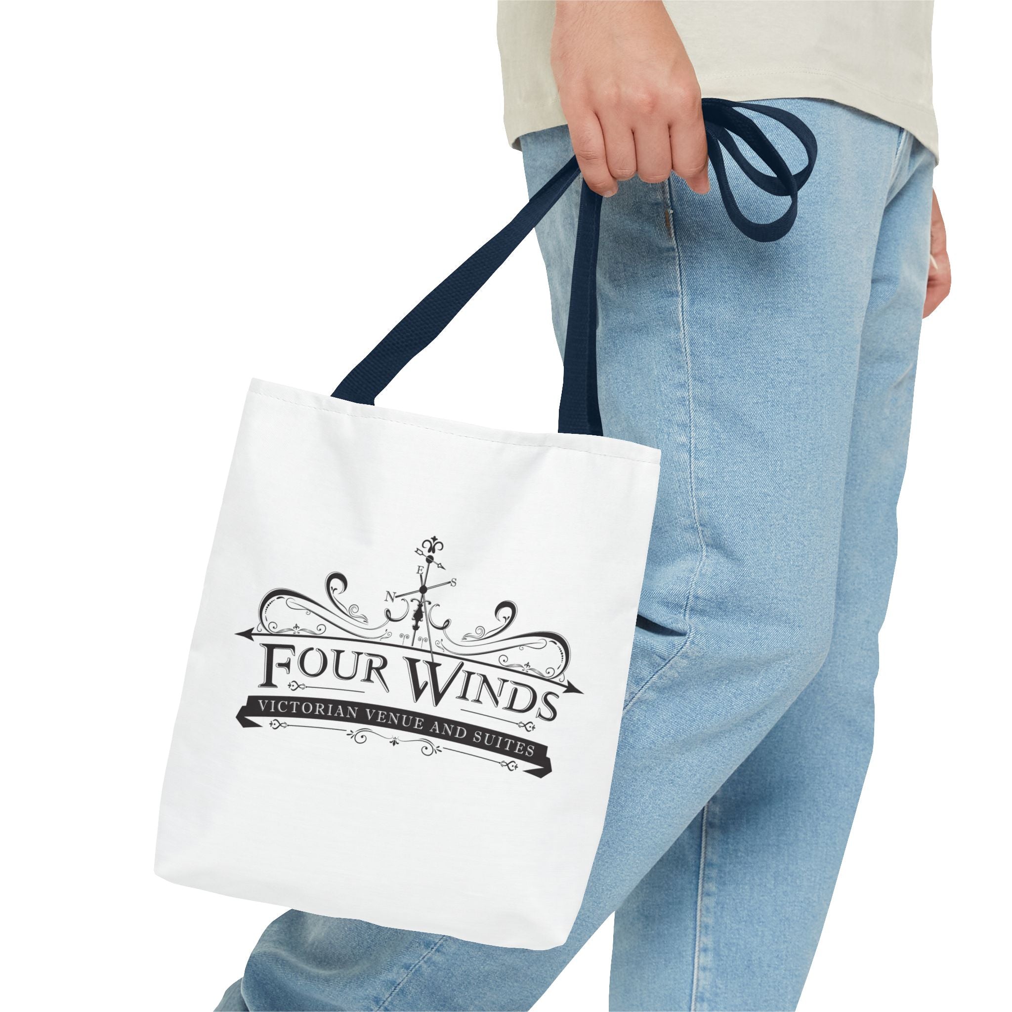 Victorian Venue Tote Bag, Stylish Eco-Friendly Tote, Four Winds Design, Perfect Gift for Events, Unique Shopping Bag, Bookstore Tote