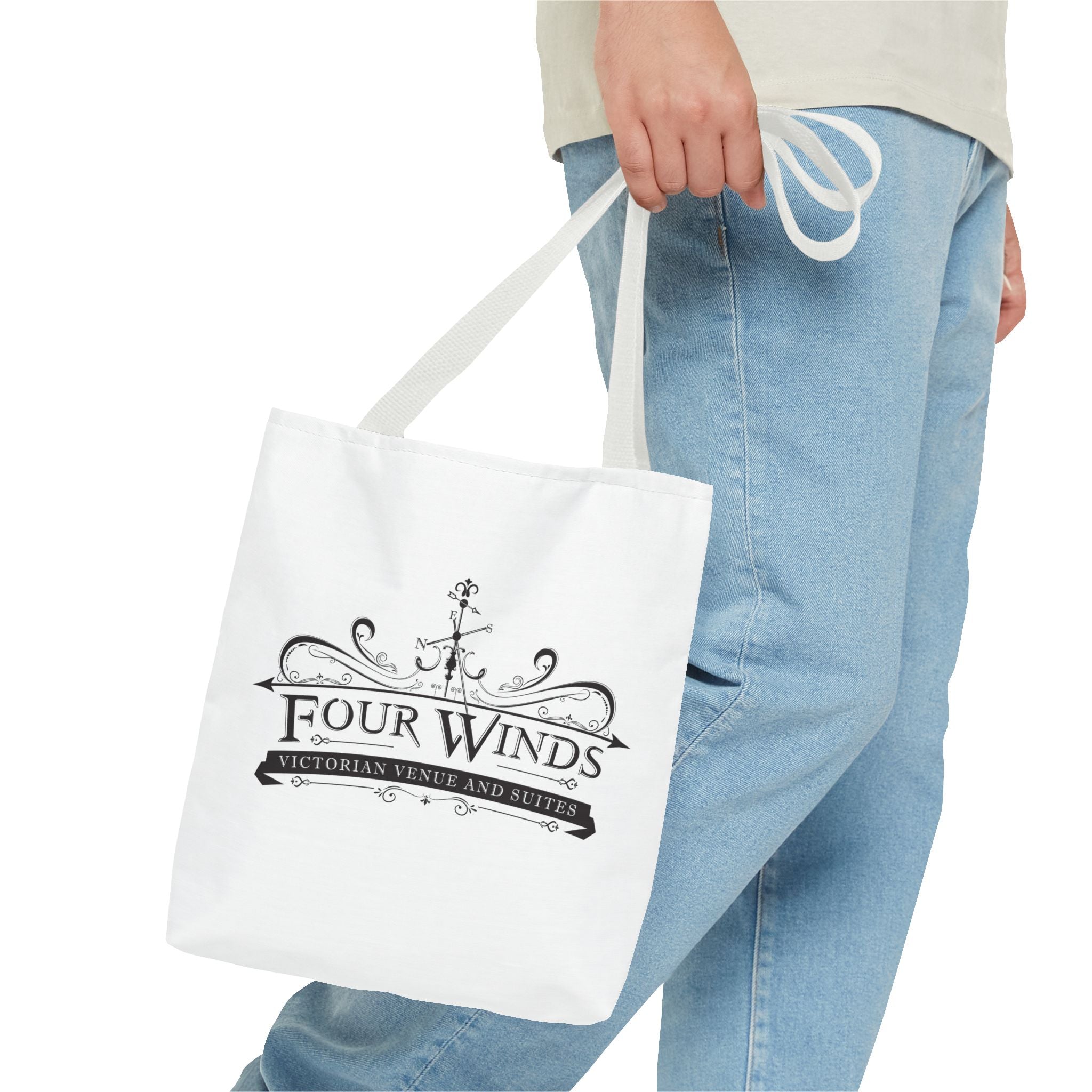 Victorian Venue Tote Bag, Stylish Eco-Friendly Tote, Four Winds Design, Perfect Gift for Events, Unique Shopping Bag, Bookstore Tote