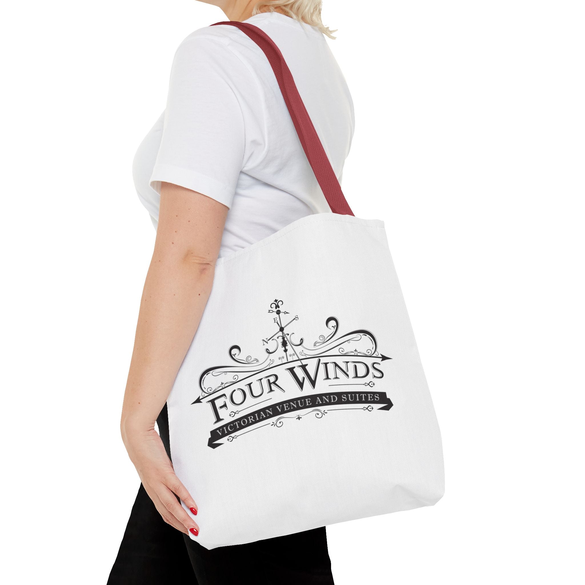 Victorian Venue Tote Bag, Stylish Eco-Friendly Tote, Four Winds Design, Perfect Gift for Events, Unique Shopping Bag, Bookstore Tote