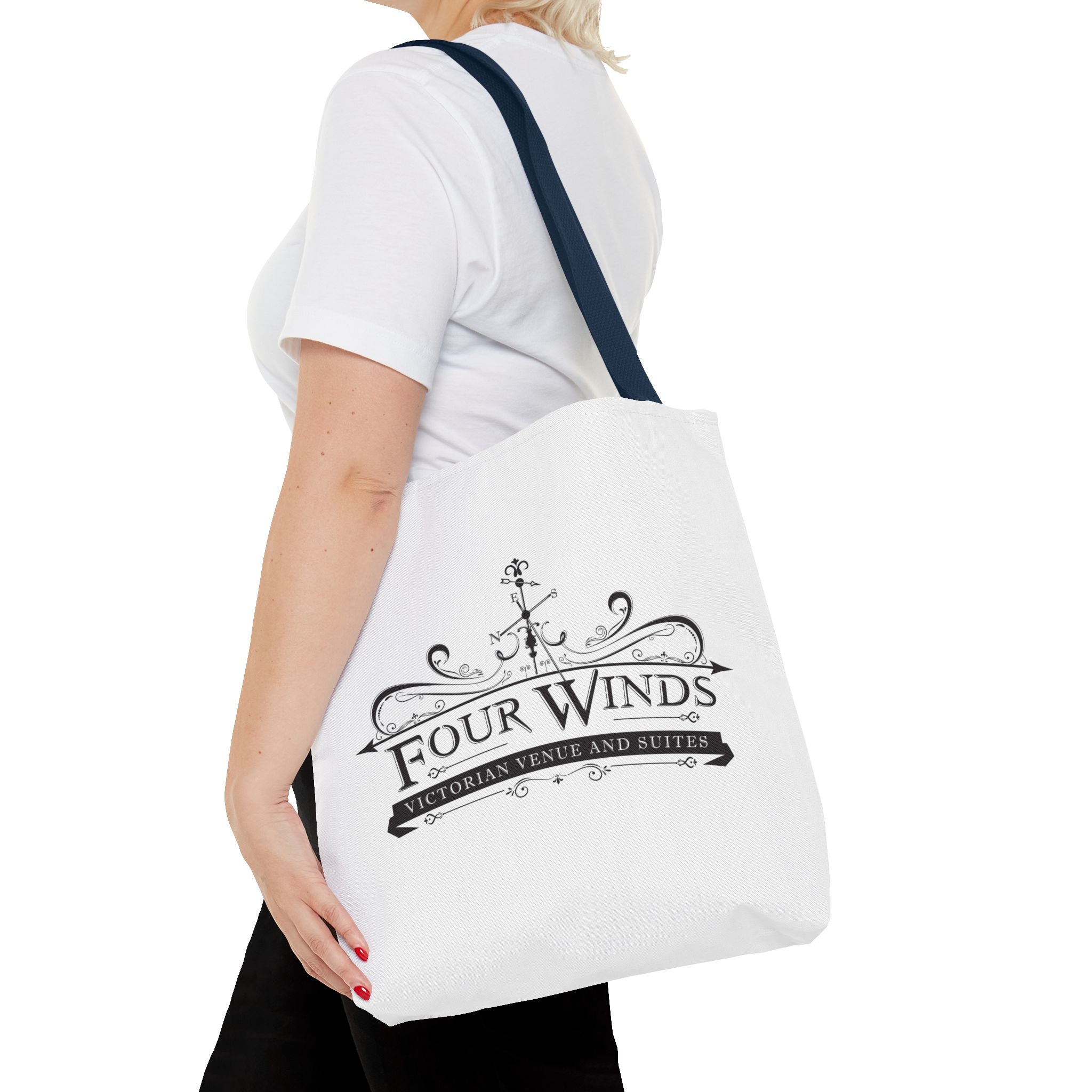 Victorian Venue Tote Bag, Stylish Eco-Friendly Tote, Four Winds Design, Perfect Gift for Events, Unique Shopping Bag, Bookstore Tote