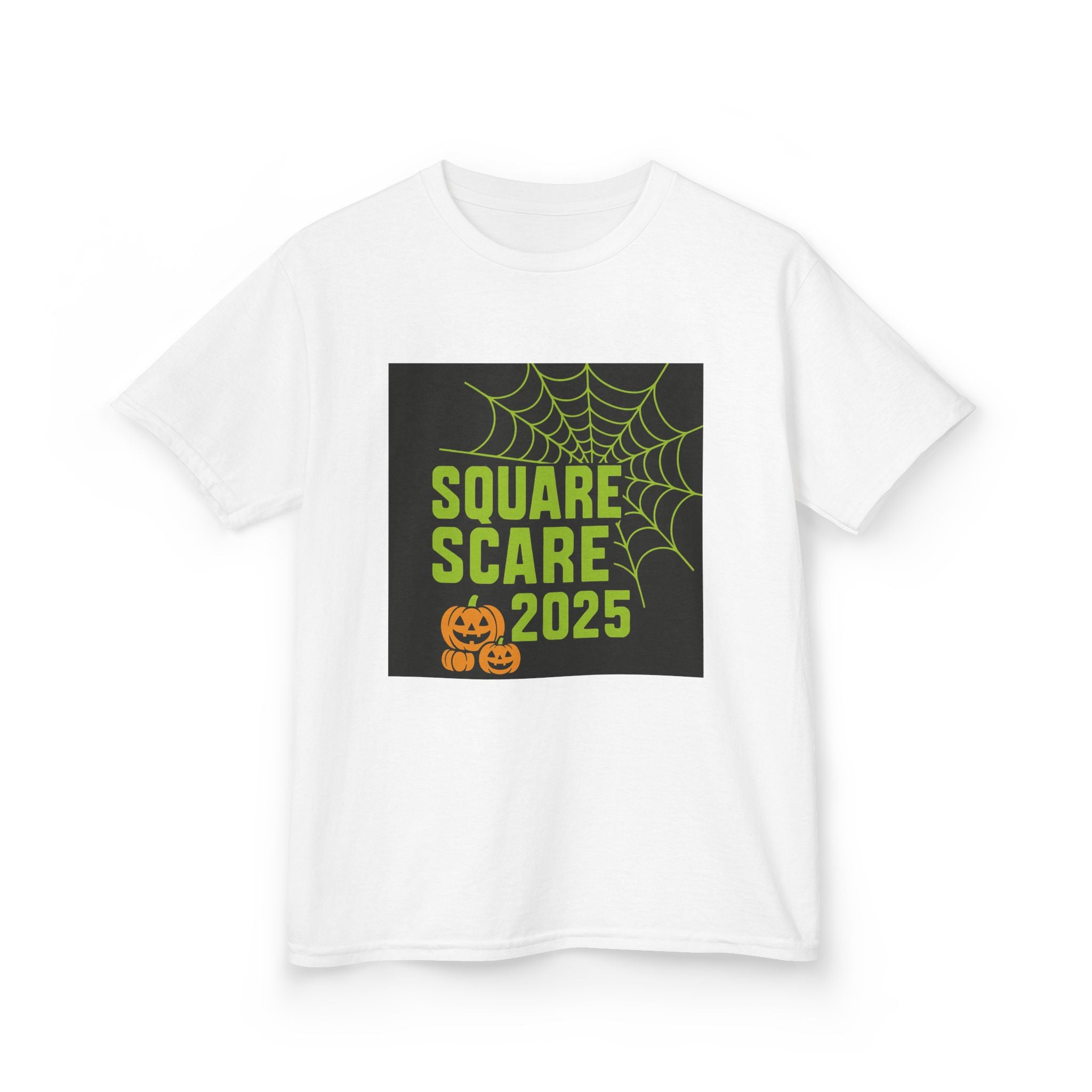 Kids Halloween Tee, Square Scare 2025, Spooky Shirt for Children, Halloween Costume T-Shirt, Festive Kids Apparel