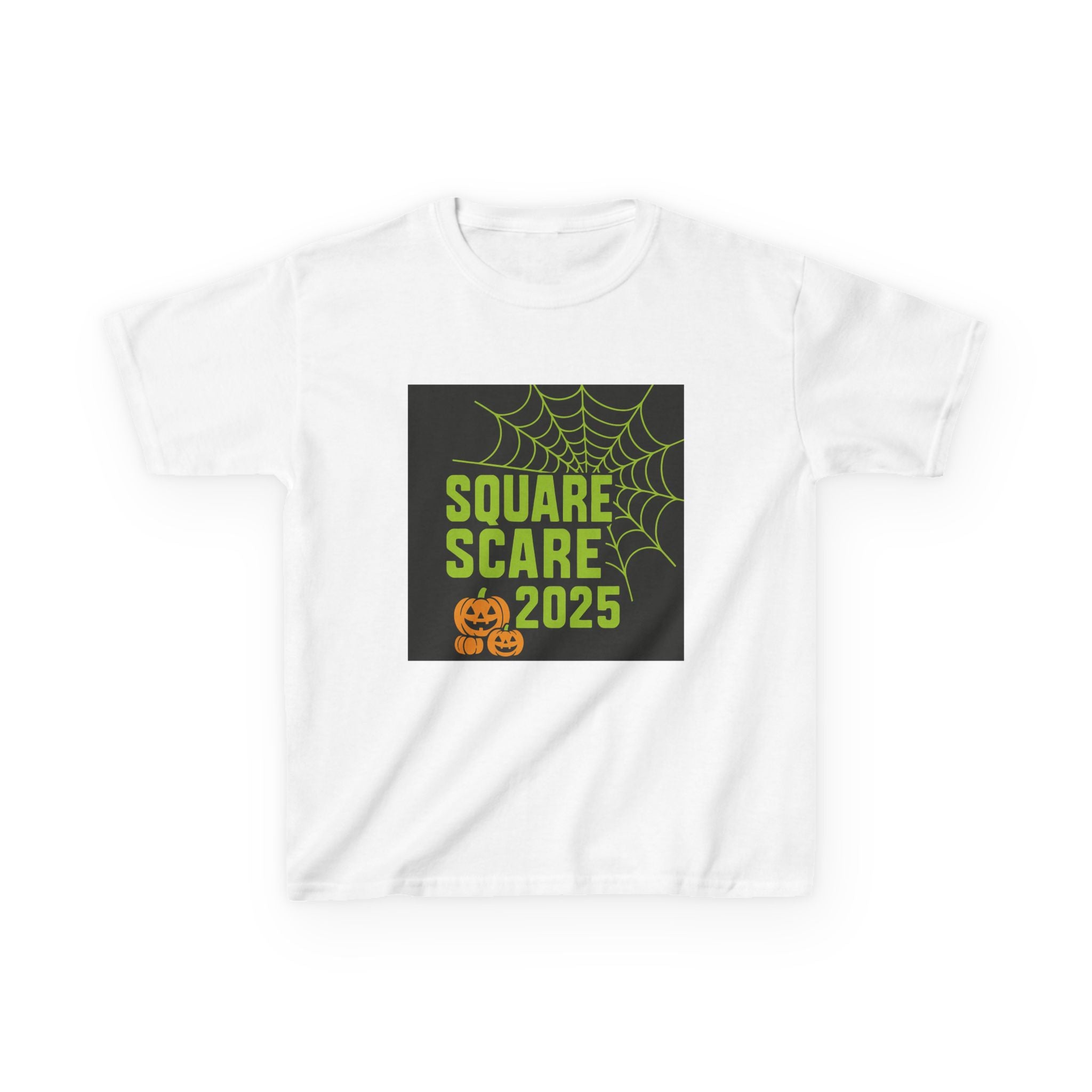 Kids Halloween Tee, Square Scare 2025, Spooky Shirt for Children, Halloween Costume T-Shirt, Festive Kids Apparel