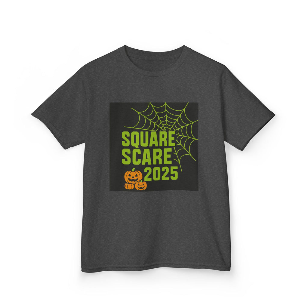 Kids Halloween Tee, Square Scare 2025, Spooky Shirt for Children, Halloween Costume T-Shirt, Festive Kids Apparel