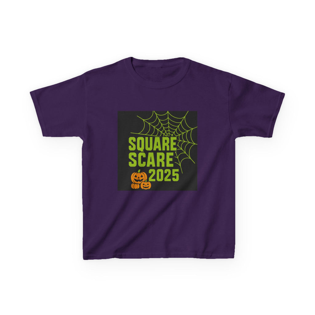 Kids Halloween Tee, Square Scare 2025, Spooky Shirt for Children, Halloween Costume T-Shirt, Festive Kids Apparel