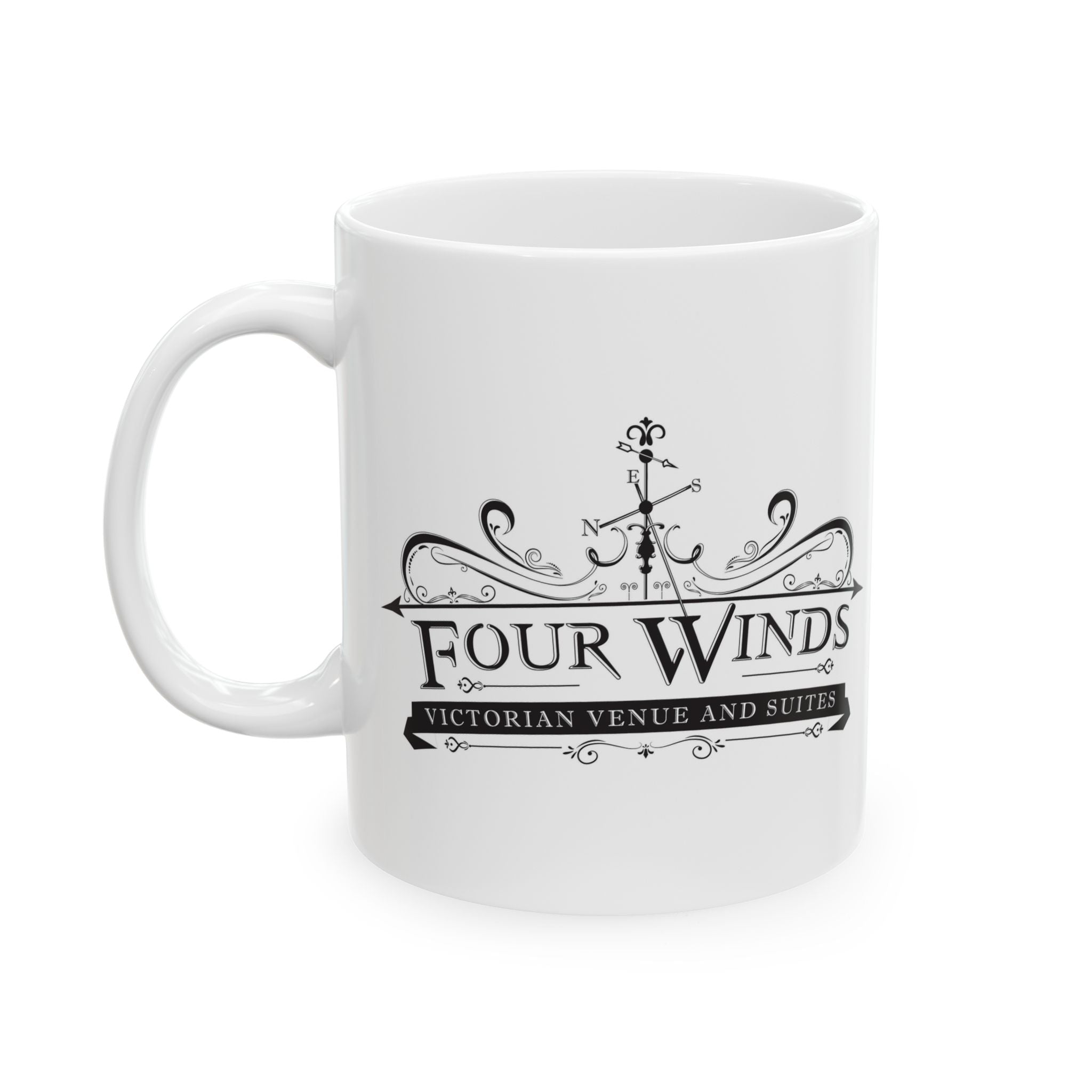 Vintage-Inspired Four Winds Ceramic Mug | Perfect Gift for Coffee Lovers, Home Baristas, and Collectors, 11oz or 15oz Sizes