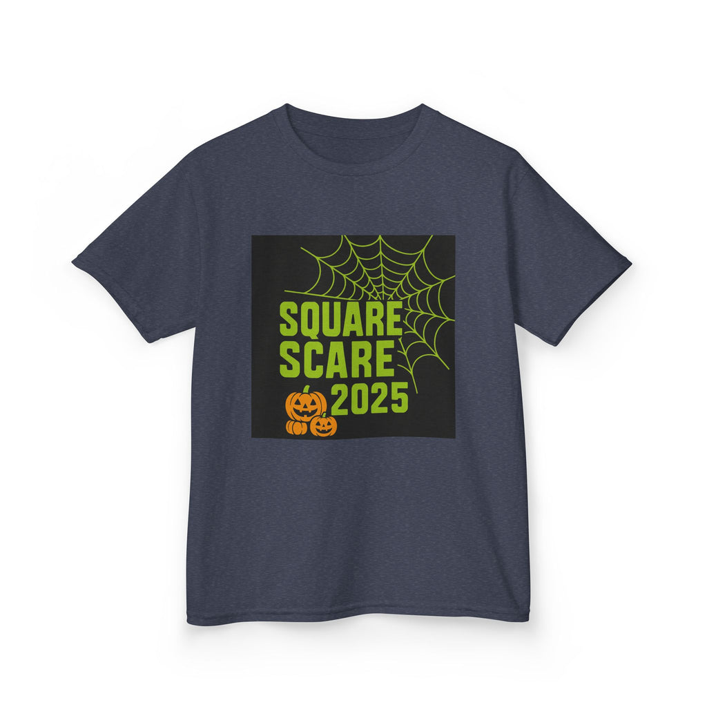 Kids Halloween Tee, Square Scare 2025, Spooky Shirt for Children, Halloween Costume T-Shirt, Festive Kids Apparel