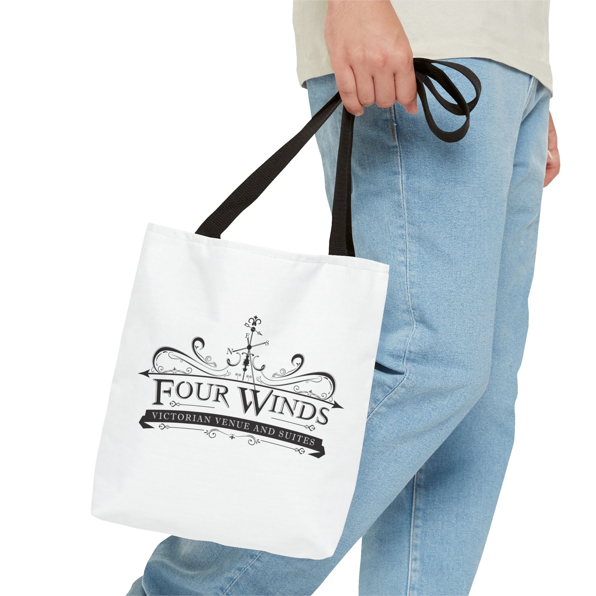 Victorian Venue Tote Bag, Stylish Eco-Friendly Tote, Four Winds Design, Perfect Gift for Events, Unique Shopping Bag, Bookstore Tote