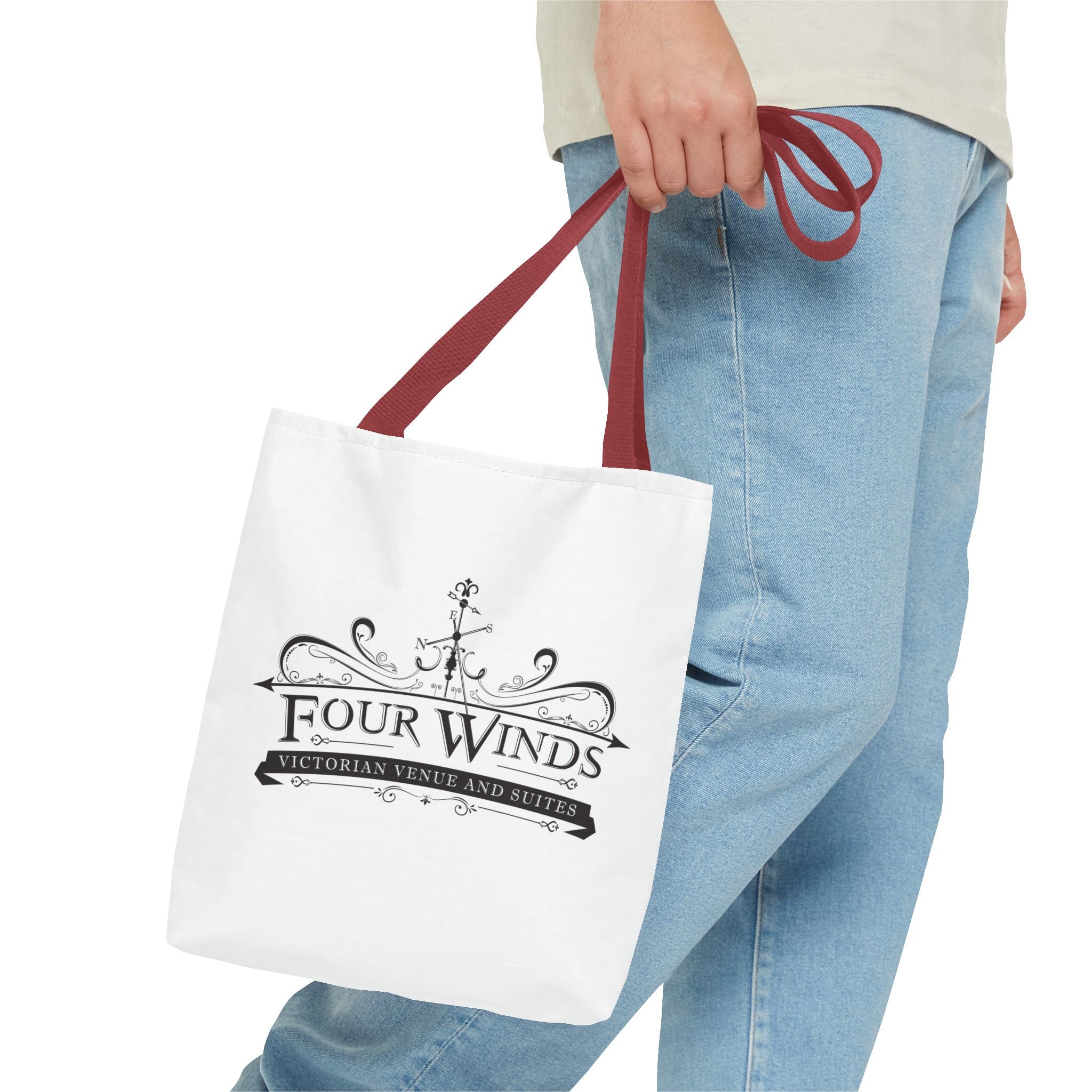 Victorian Venue Tote Bag, Stylish Eco-Friendly Tote, Four Winds Design, Perfect Gift for Events, Unique Shopping Bag, Bookstore Tote
