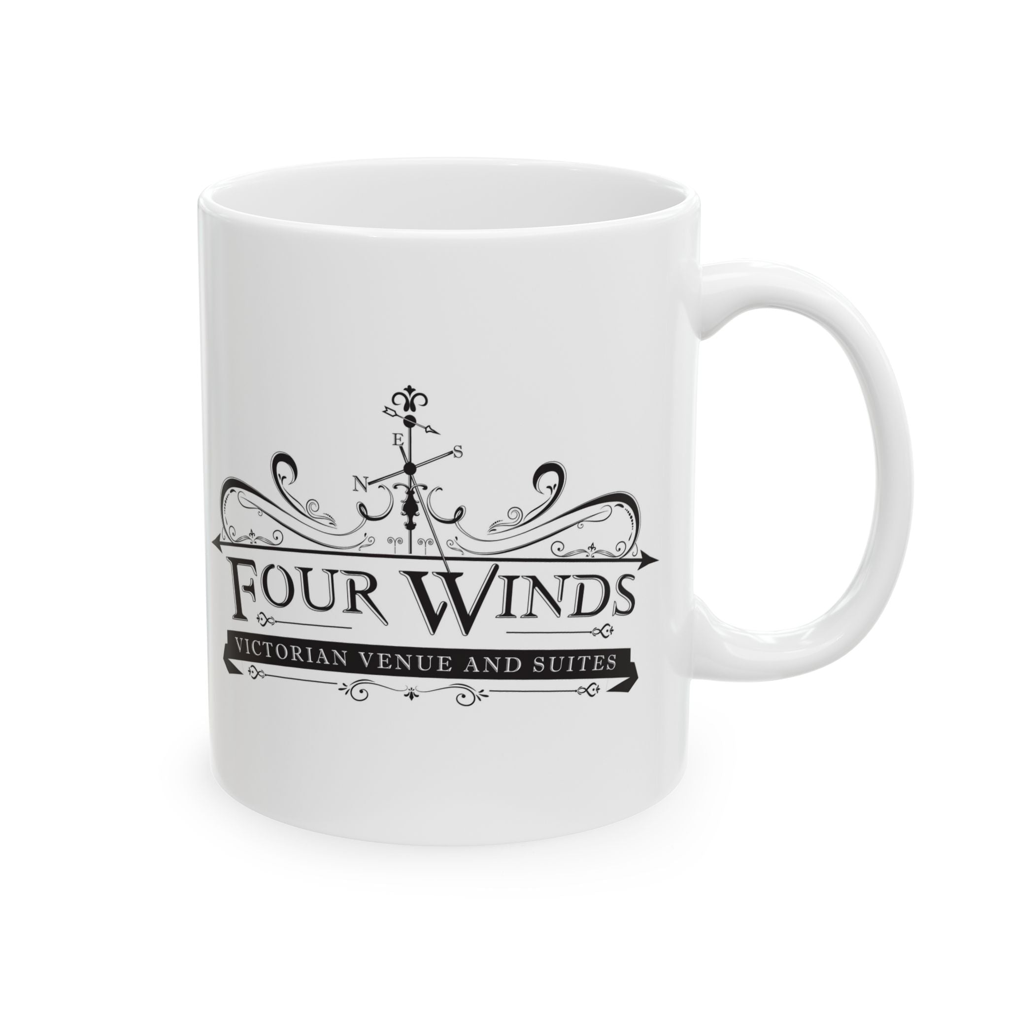 Vintage-Inspired Four Winds Ceramic Mug | Perfect Gift for Coffee Lovers, Home Baristas, and Collectors, 11oz or 15oz Sizes