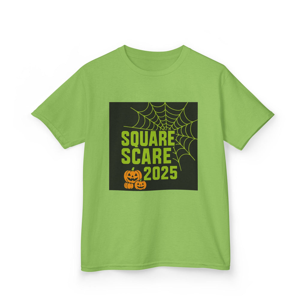 Kids Halloween Tee, Square Scare 2025, Spooky Shirt for Children, Halloween Costume T-Shirt, Festive Kids Apparel