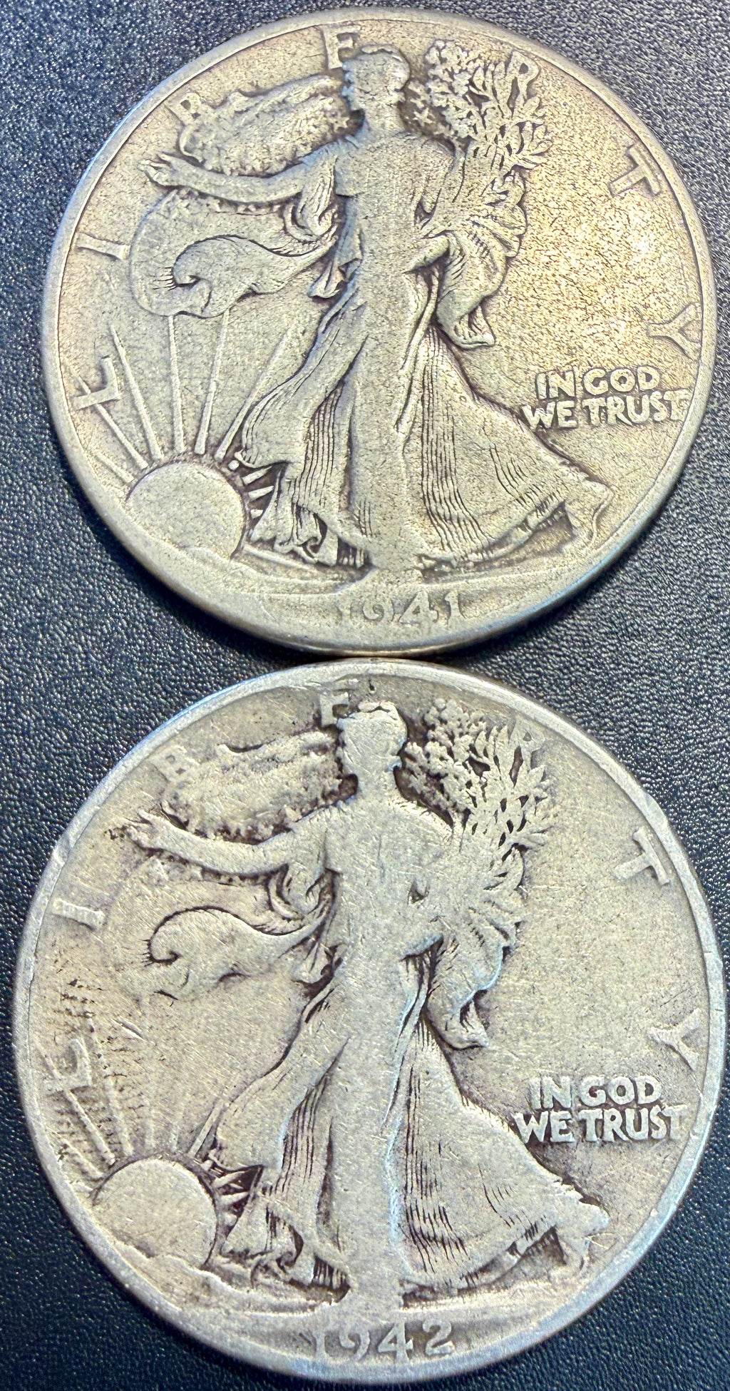 10x Walking Liberty Half Dollar 90% Silver Coins Mixed Dates & Mints - ASW