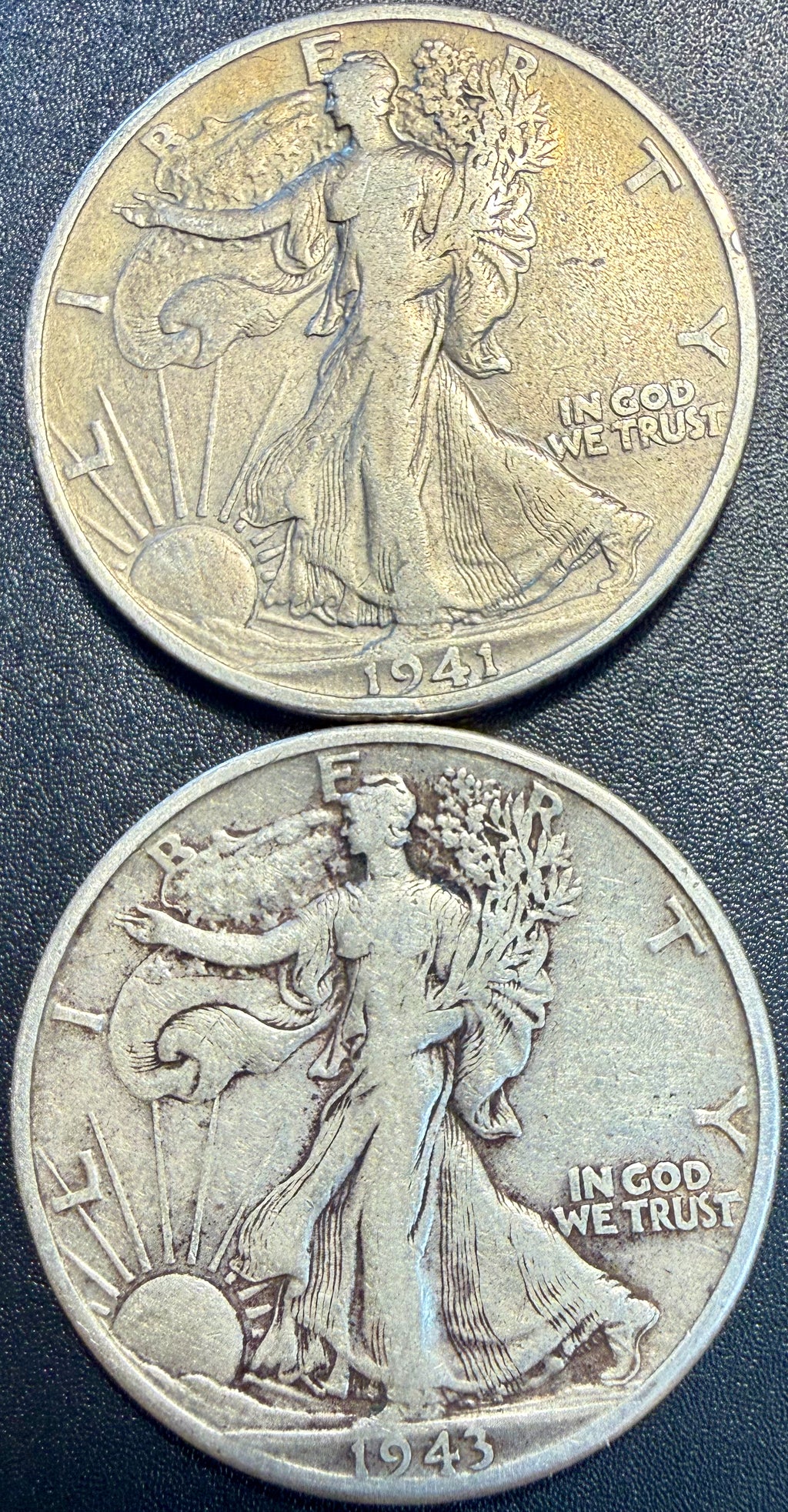 10x Walking Liberty Half Dollar 90% Silver Coins Mixed Dates & Mints - ASW