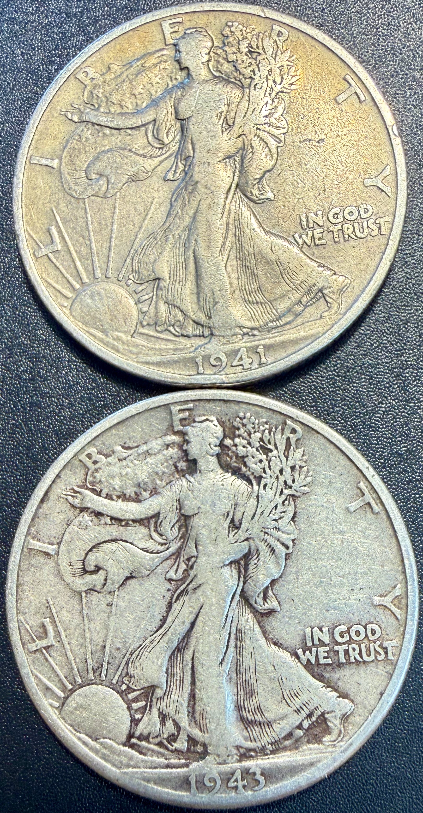 10x Walking Liberty Half Dollar 90% Silver Coins Mixed Dates & Mints - ASW