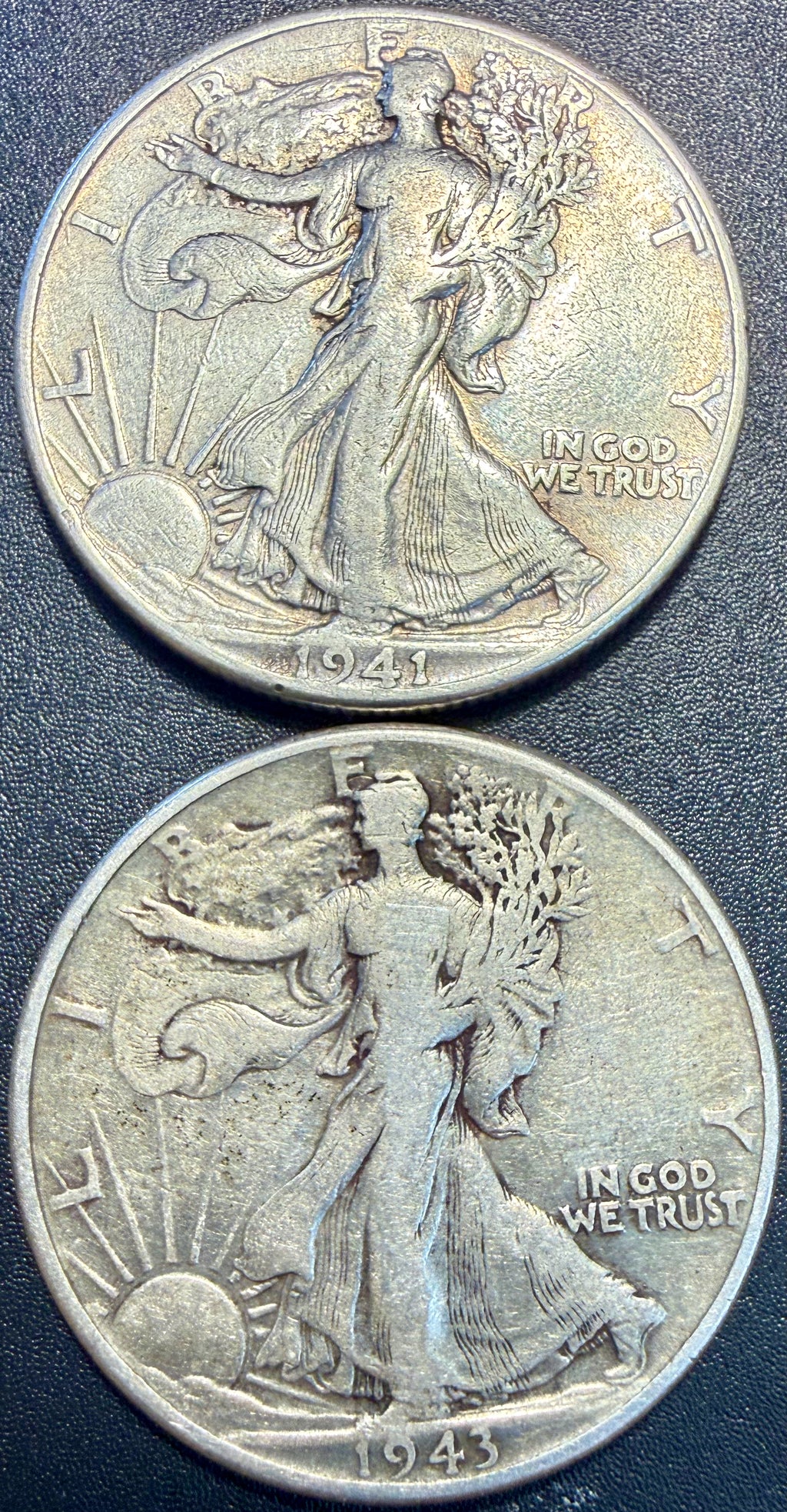 10x Walking Liberty Half Dollar 90% Silver Coins Mixed Dates & Mints - ASW
