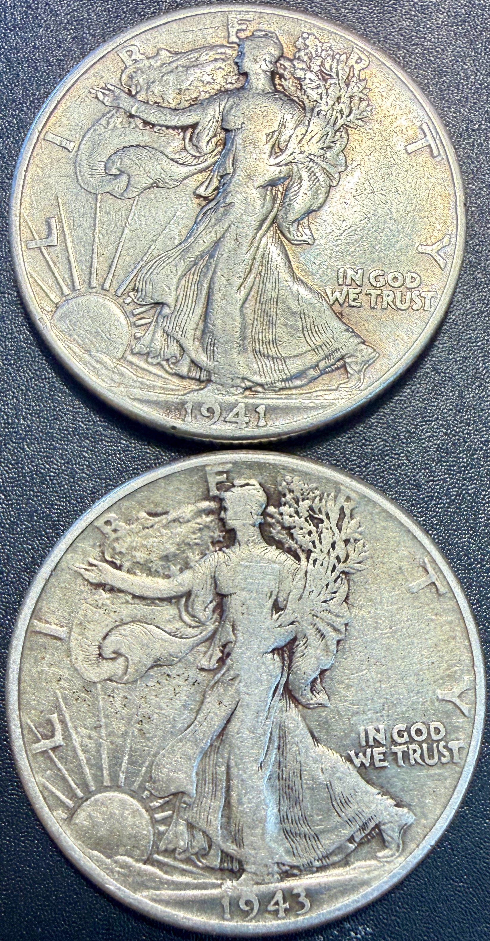 10x Walking Liberty Half Dollar 90% Silver Coins Mixed Dates & Mints - ASW