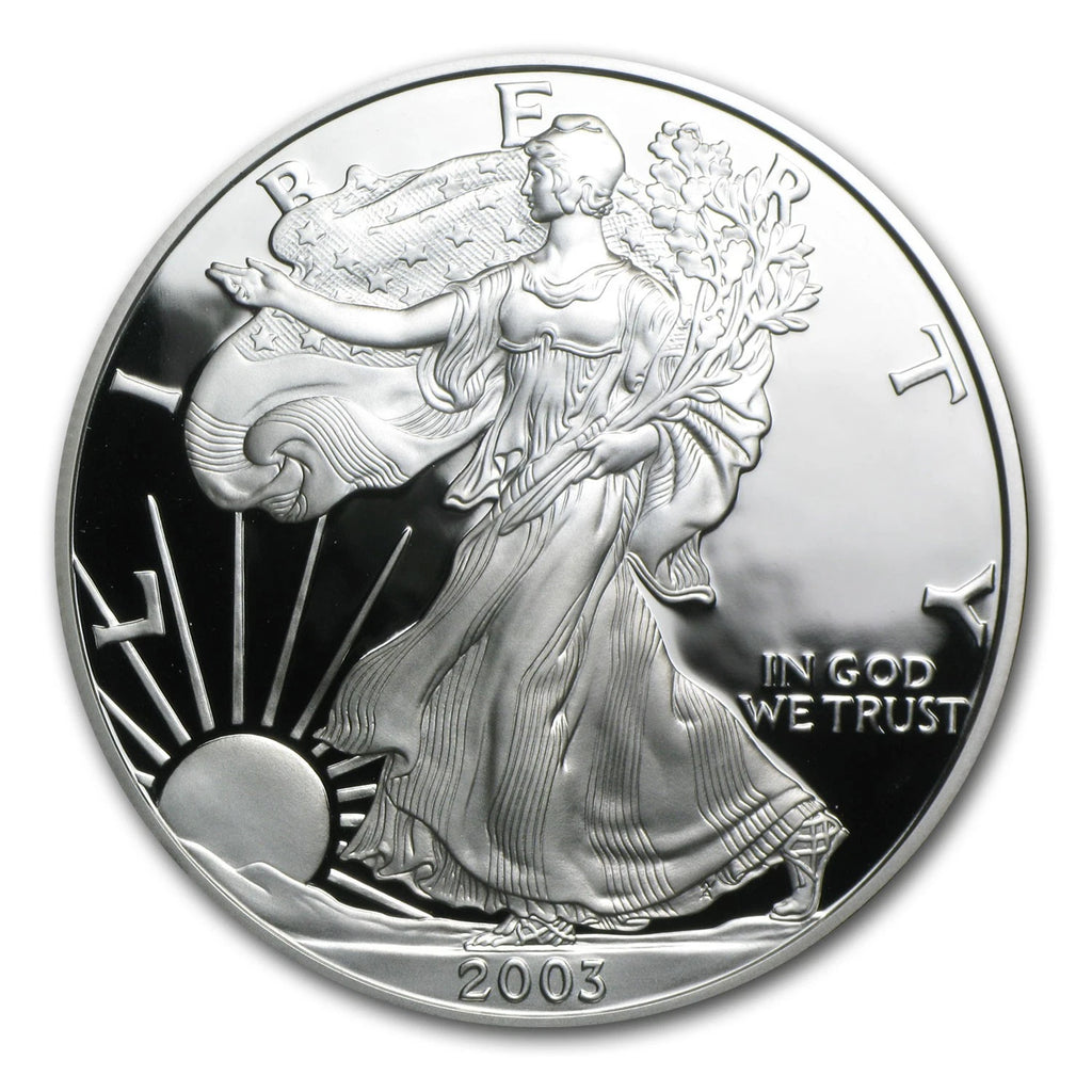 2003-W American Silver Eagle 1 oz Proof Silver Dollar Box & COA