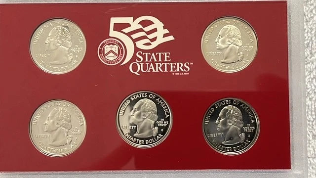 2000-S US Mint Silver Proof Set 10 Coins w/ Box & COA - State Quarters