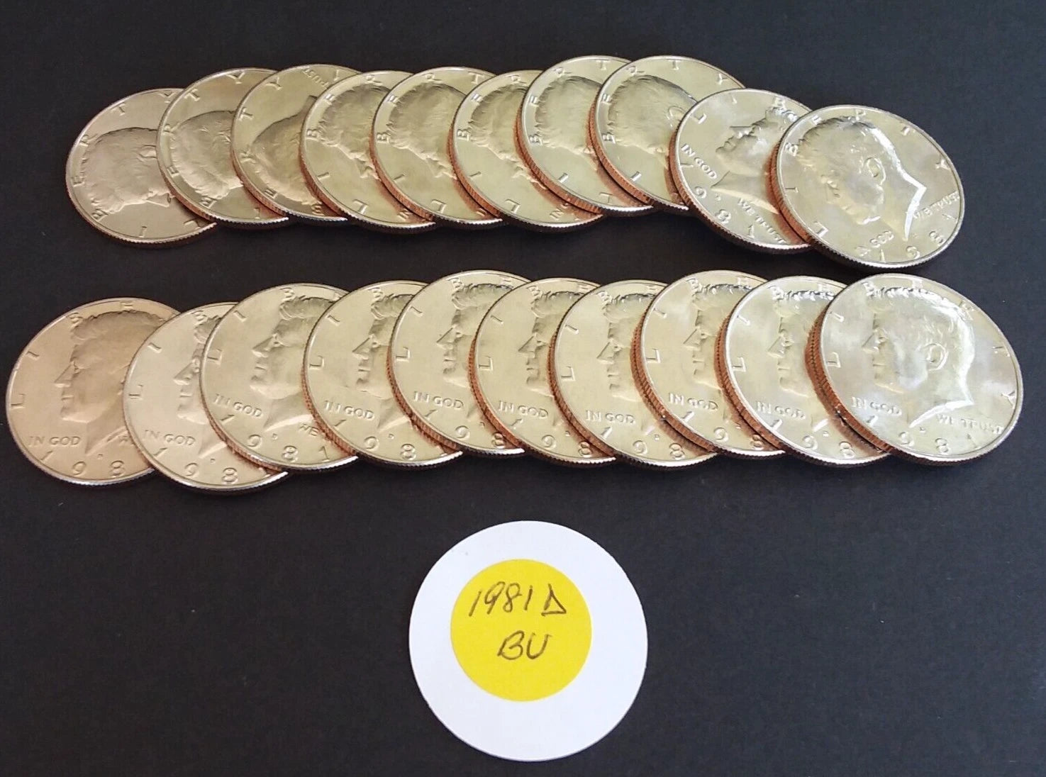 1981-D Kennedy Half Dollar 20-Coin BU Roll
