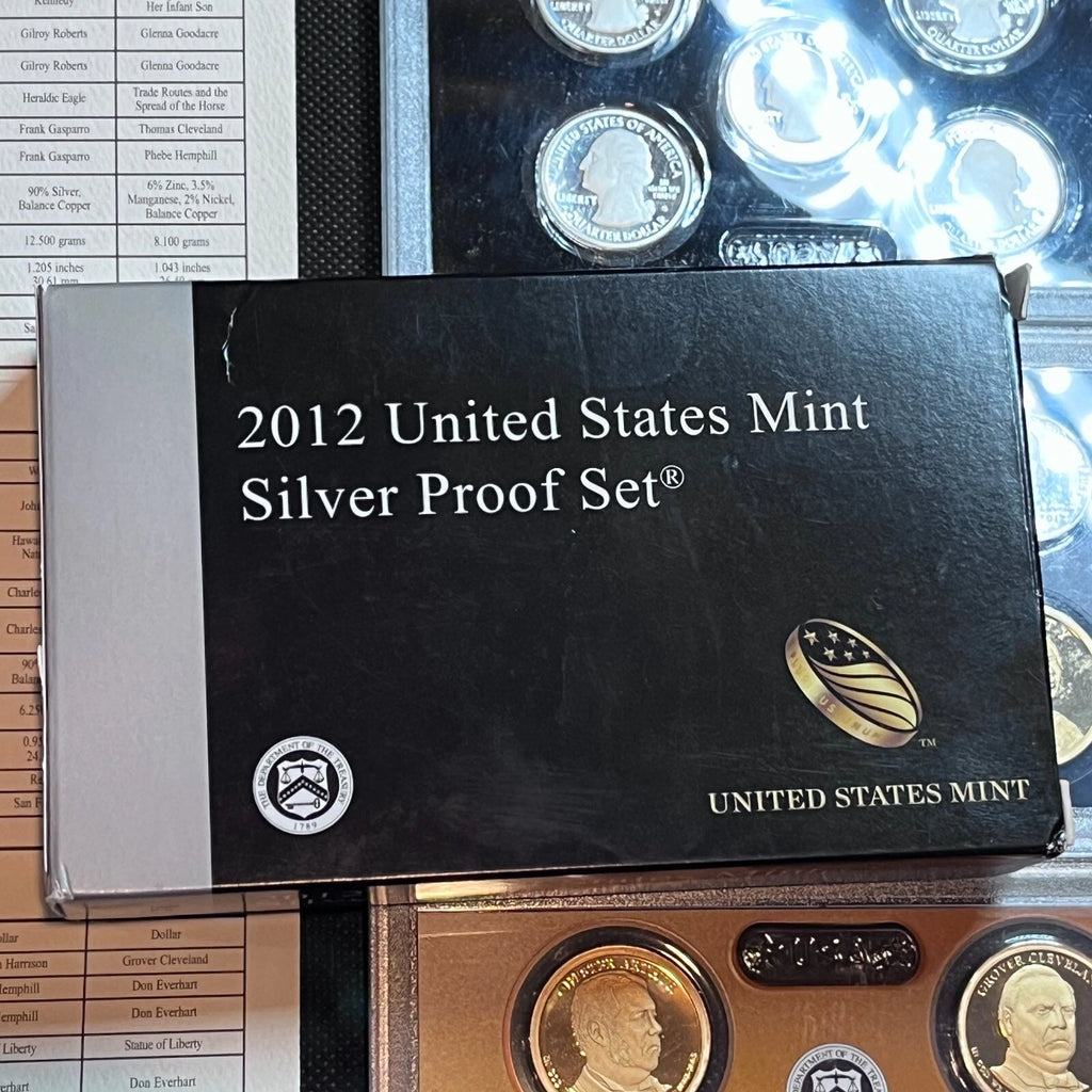 2012-S US Mint Silver Proof Set 14 Coins with OGP & COA