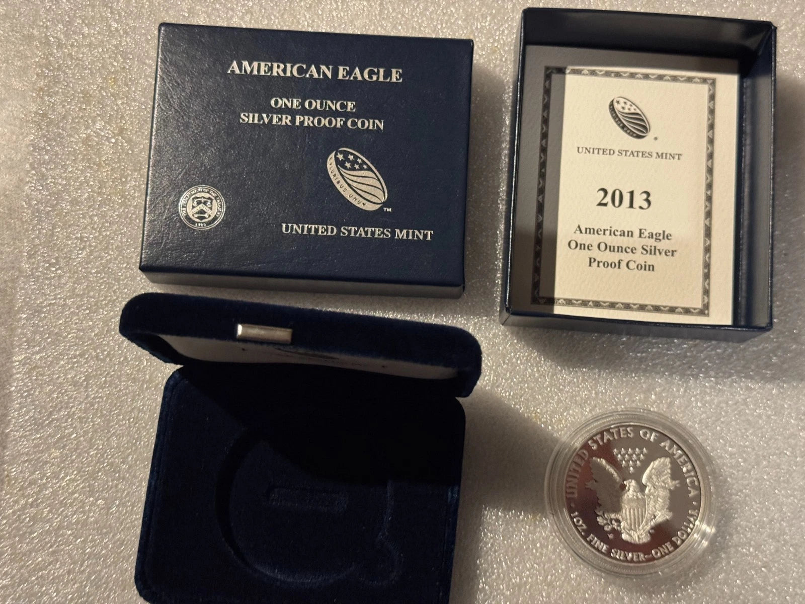 2013-W American Silver Eagle 1 oz Proof Silver Dollar OGP & COA