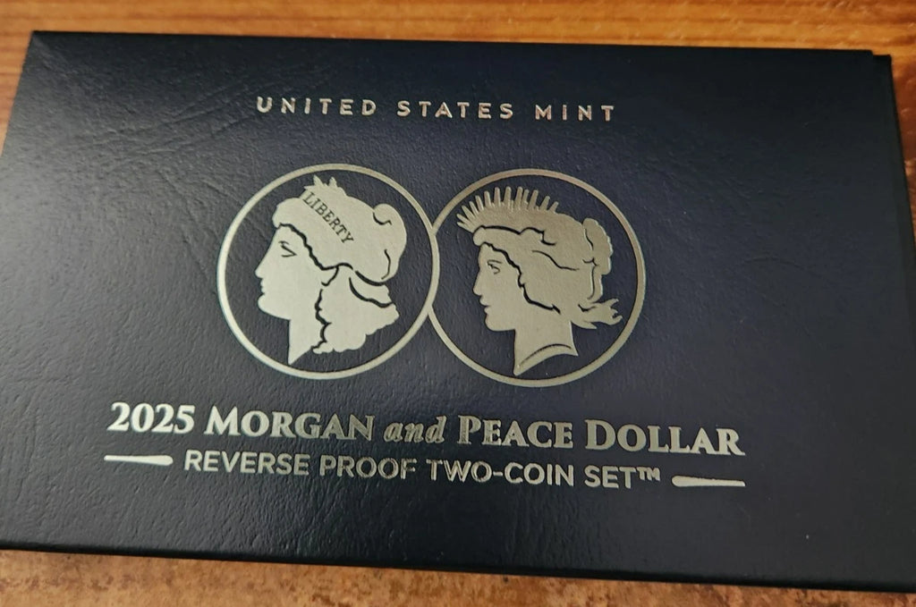 2025-S Reverse Proof Morgan & Peace Silver Dollar 2-Coin Set OGP & COA