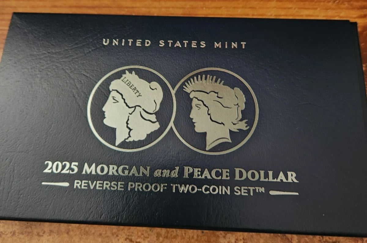 2025-S Reverse Proof Morgan & Peace Silver Dollar 2-Coin Set OGP & COA