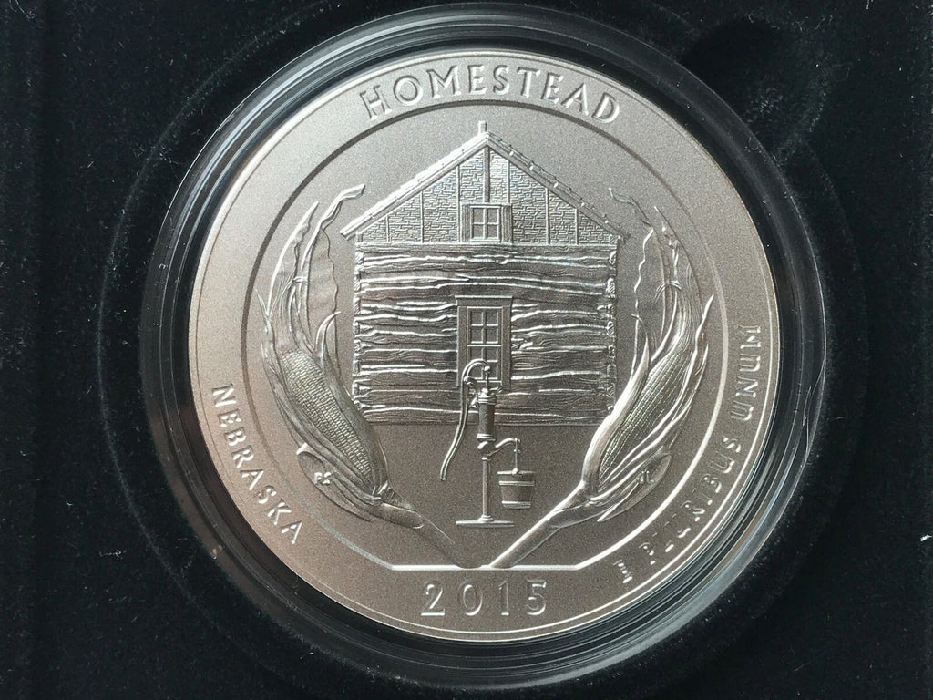 2015-P 5 oz .999 Fine Silver ATB Coin Homestead National Monument of America