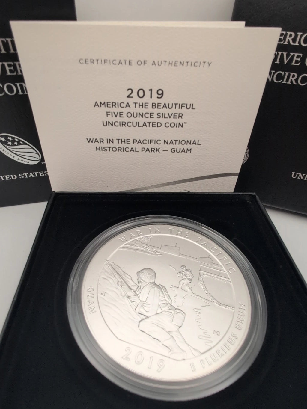 2019-P 5 oz .999 Fine Silver ATB Coin War in the Pacific NHP, Guam