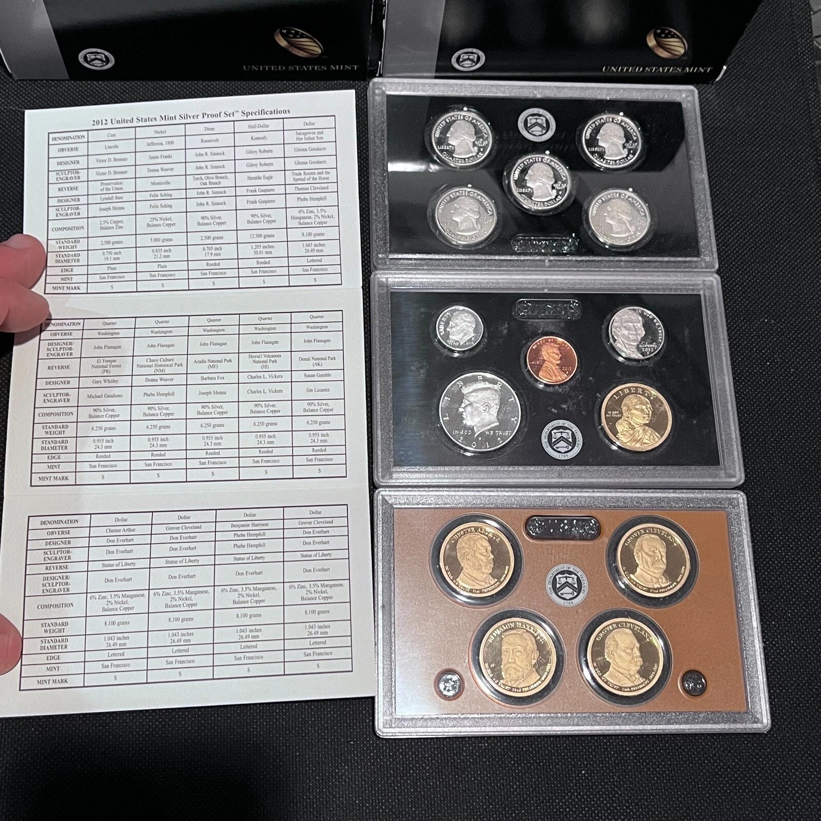 2012-S US Mint Silver Proof Set 14 Coins with OGP & COA