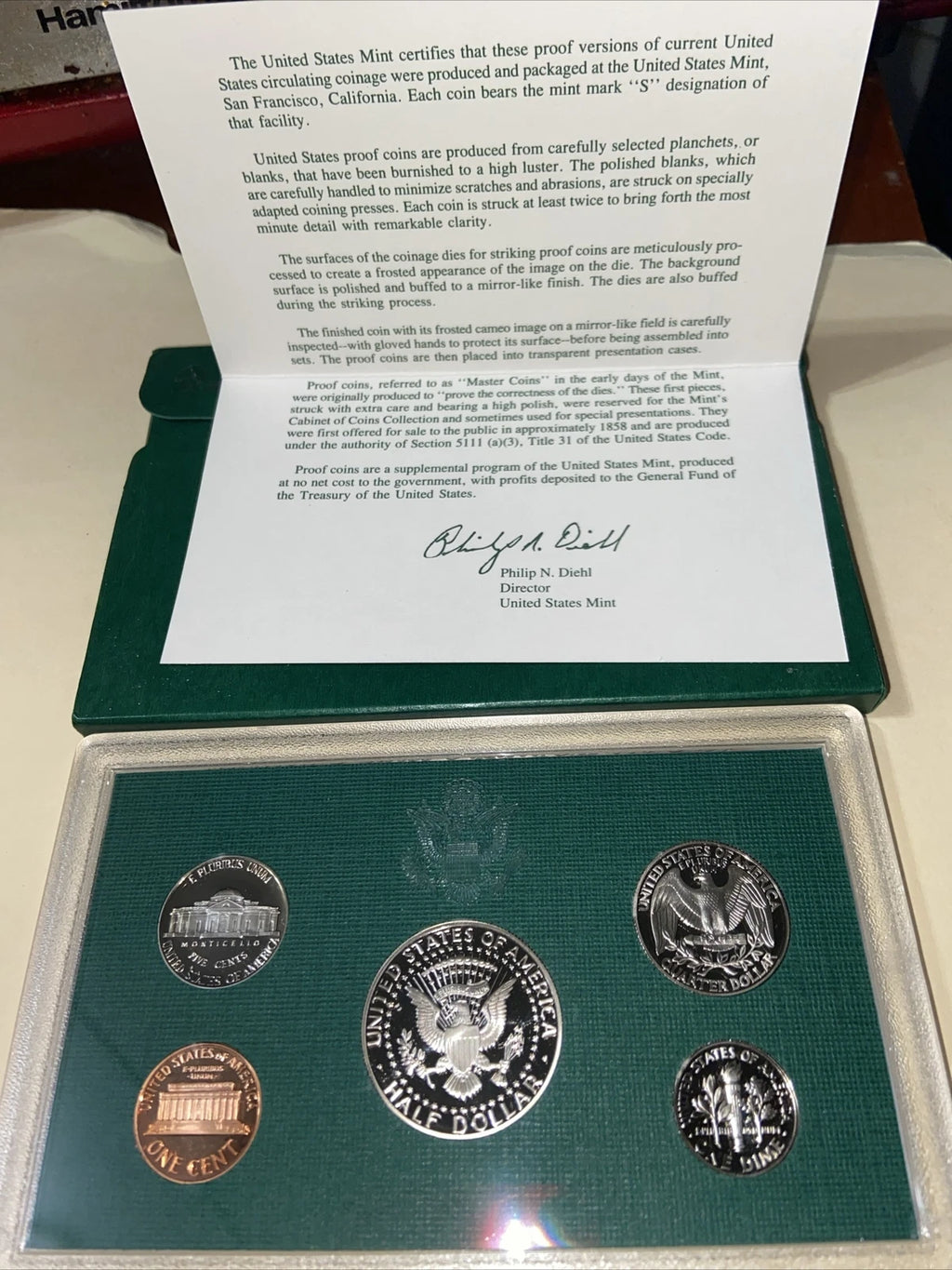 1998-S US Mint Proof Set 5 Coins San Francisco Mint