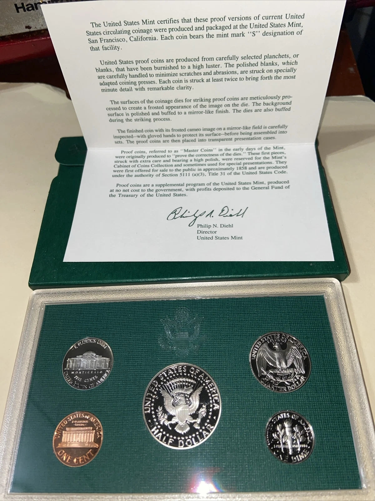 1998-S US Mint Proof Set 5 Coins San Francisco Mint