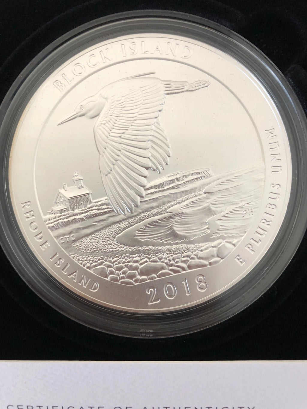 2018-P 5 oz .999 Fine Silver ATB Coin Block Island National Wildlife Refuge
