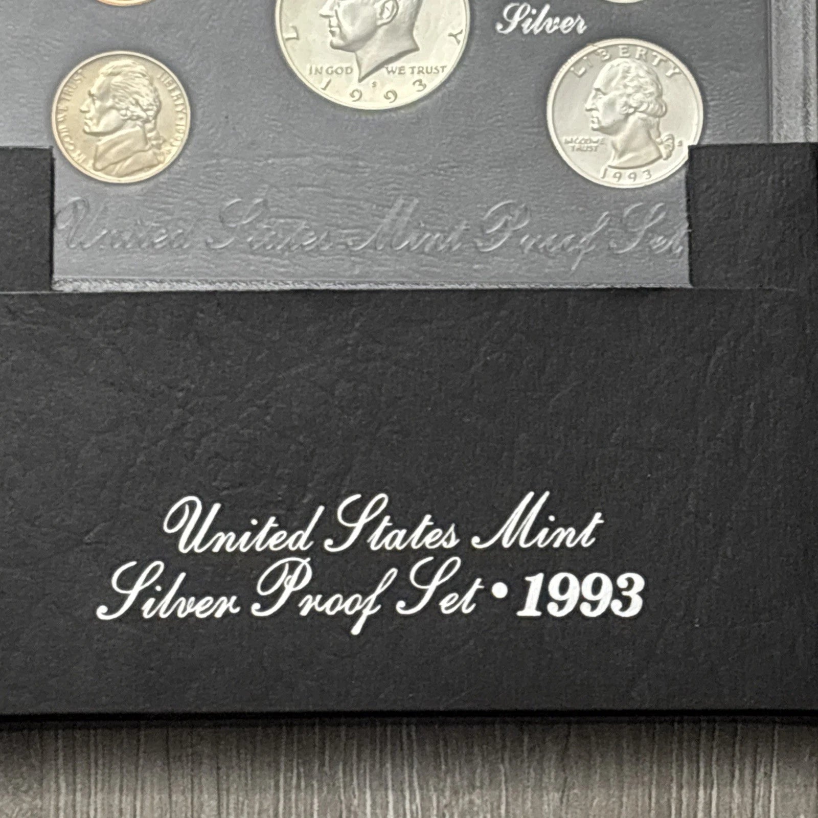 1993-S US Mint Silver Proof Set 5 Coins with Black Box & COA