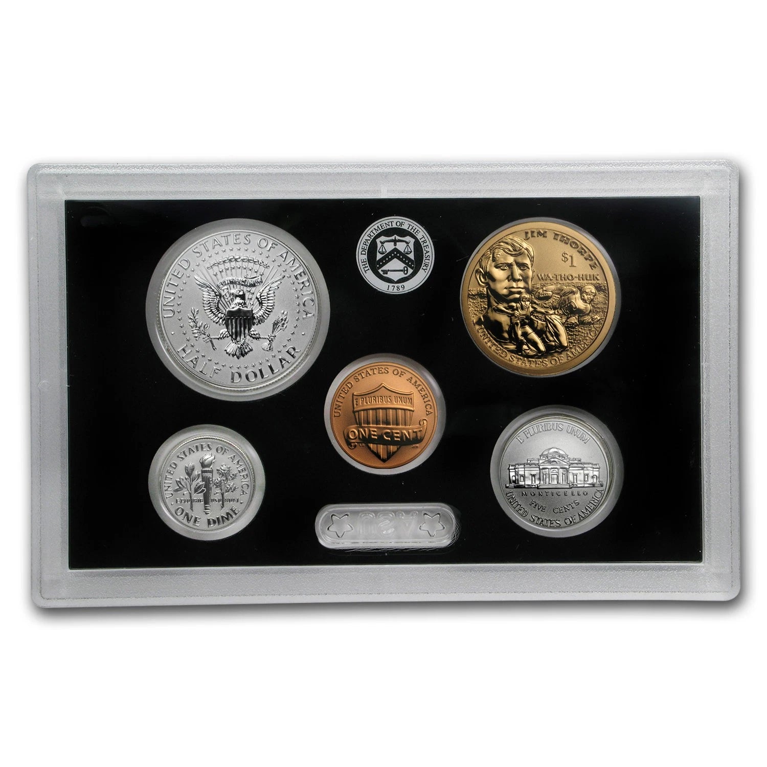 2018-S US Mint 50th Anniversary Silver Reverse Proof Set 5 Coins w/ Box & COA