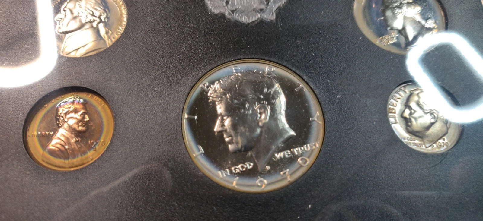 1970-S US Mint Proof Set 5 Coins with Blue Envelope