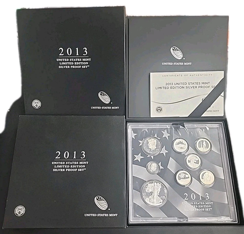 2013-W US Mint Silver Limited Edition Proof Set 8 Coins w/ Box & COA