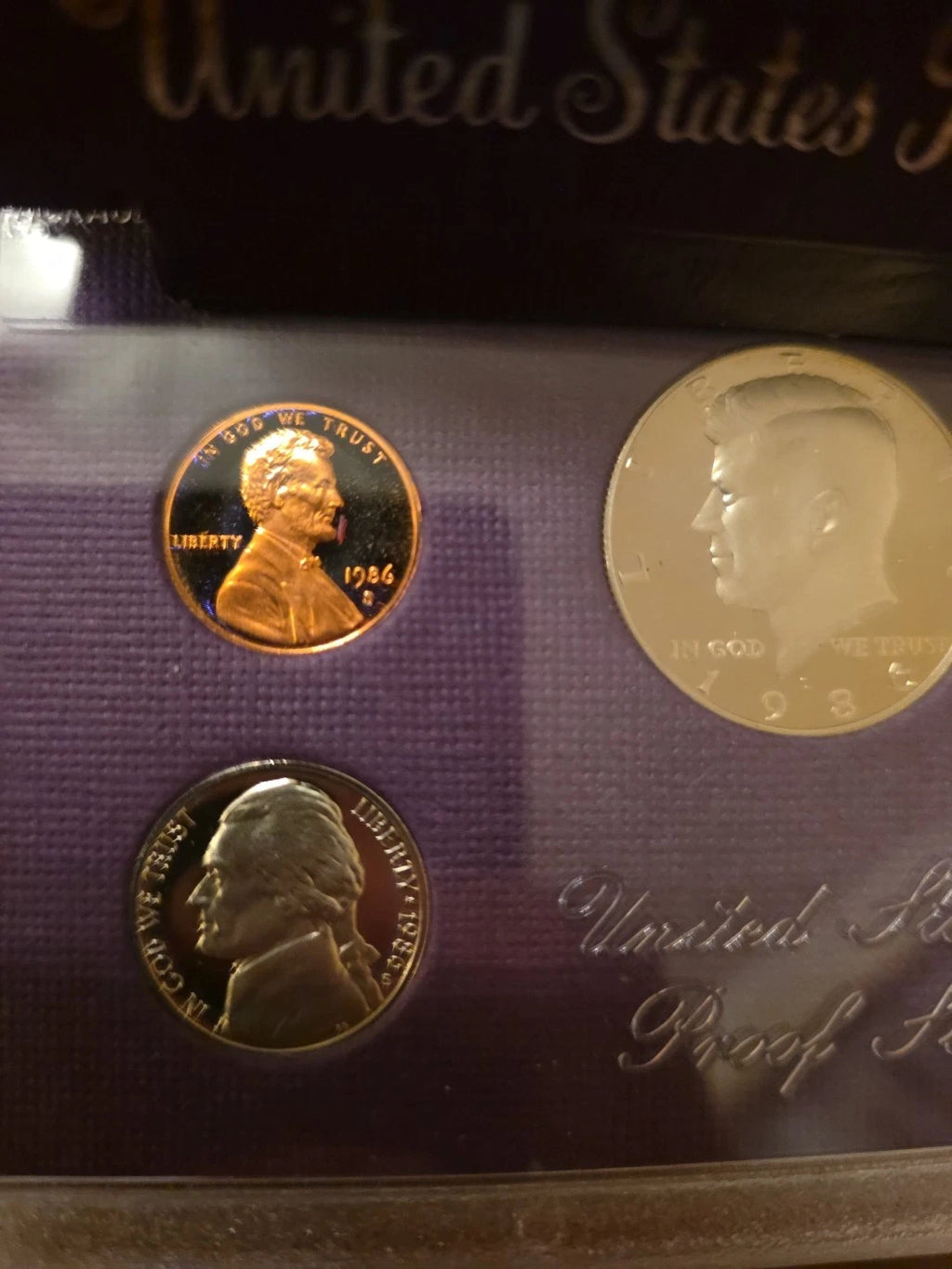 1986-S US Mint Proof Set 5 Coins with OGP