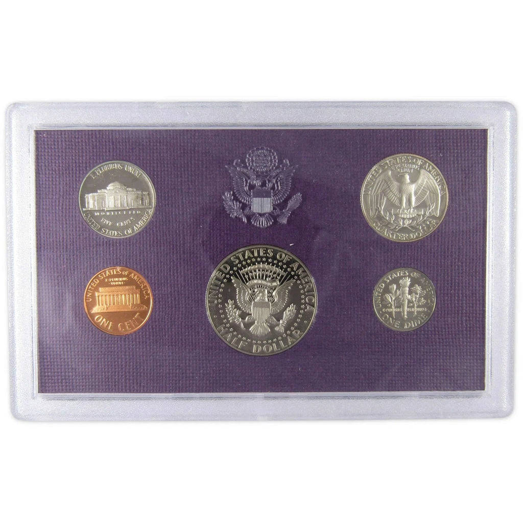 1987-S US Mint Proof Set 5 Coins with OGP Includes Kennedy Half Dollar
