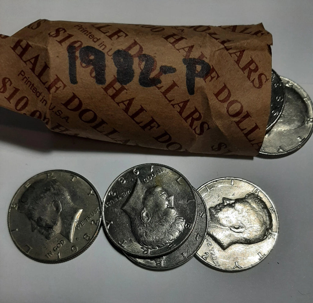 1982-P Kennedy Half Dollar 20-Coin Roll