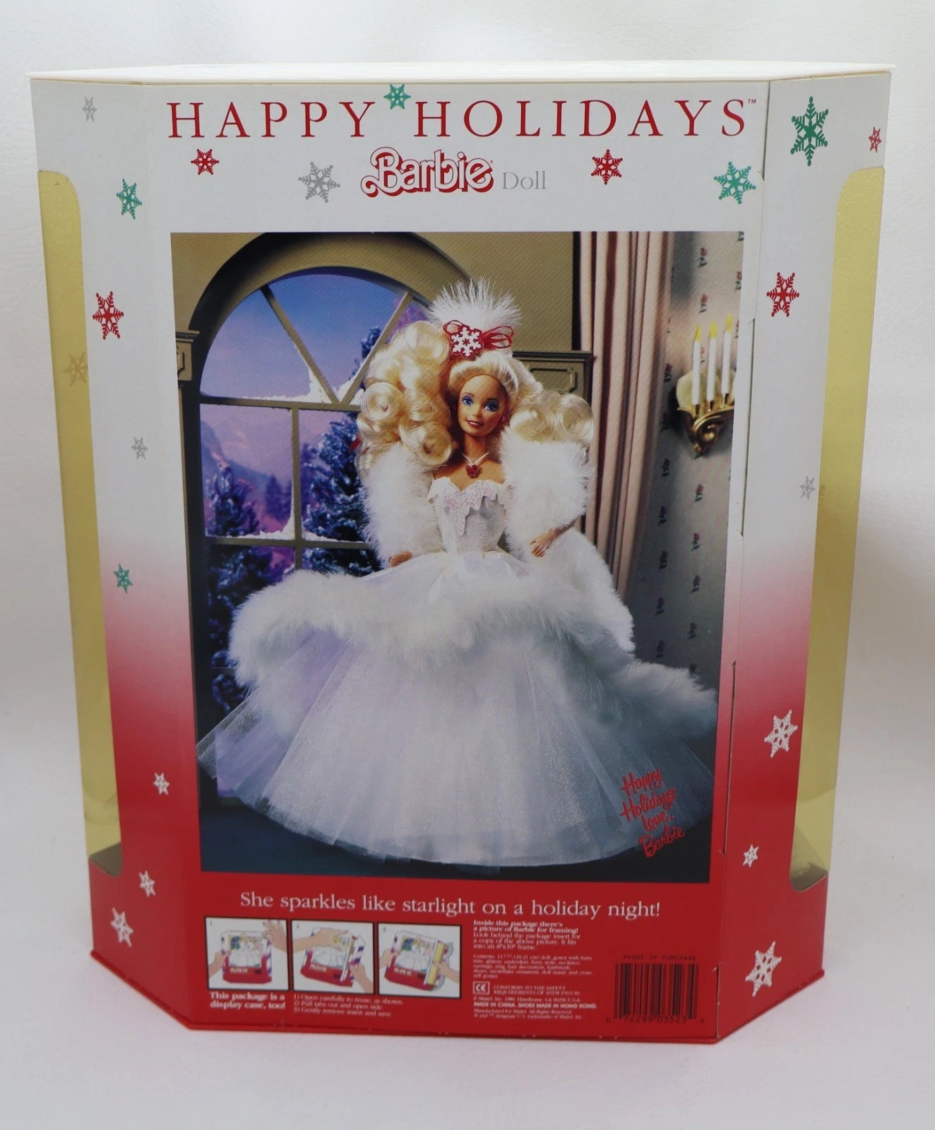 1989 Mattel Happy Holidays Barbie NRFB 2nd in Holiday Barbie Series